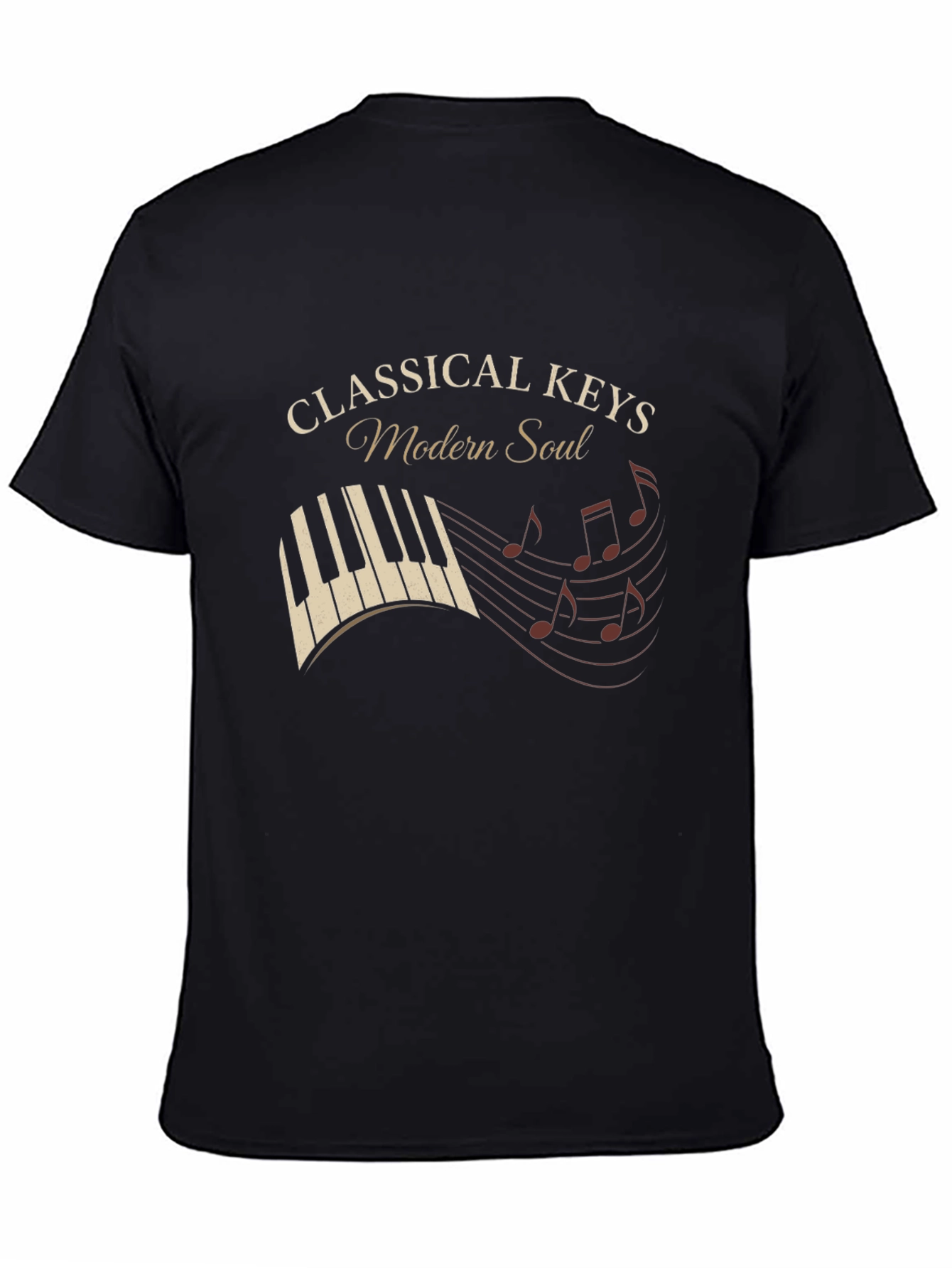 Classical Keys Modern Soul Black Graphic Tee
