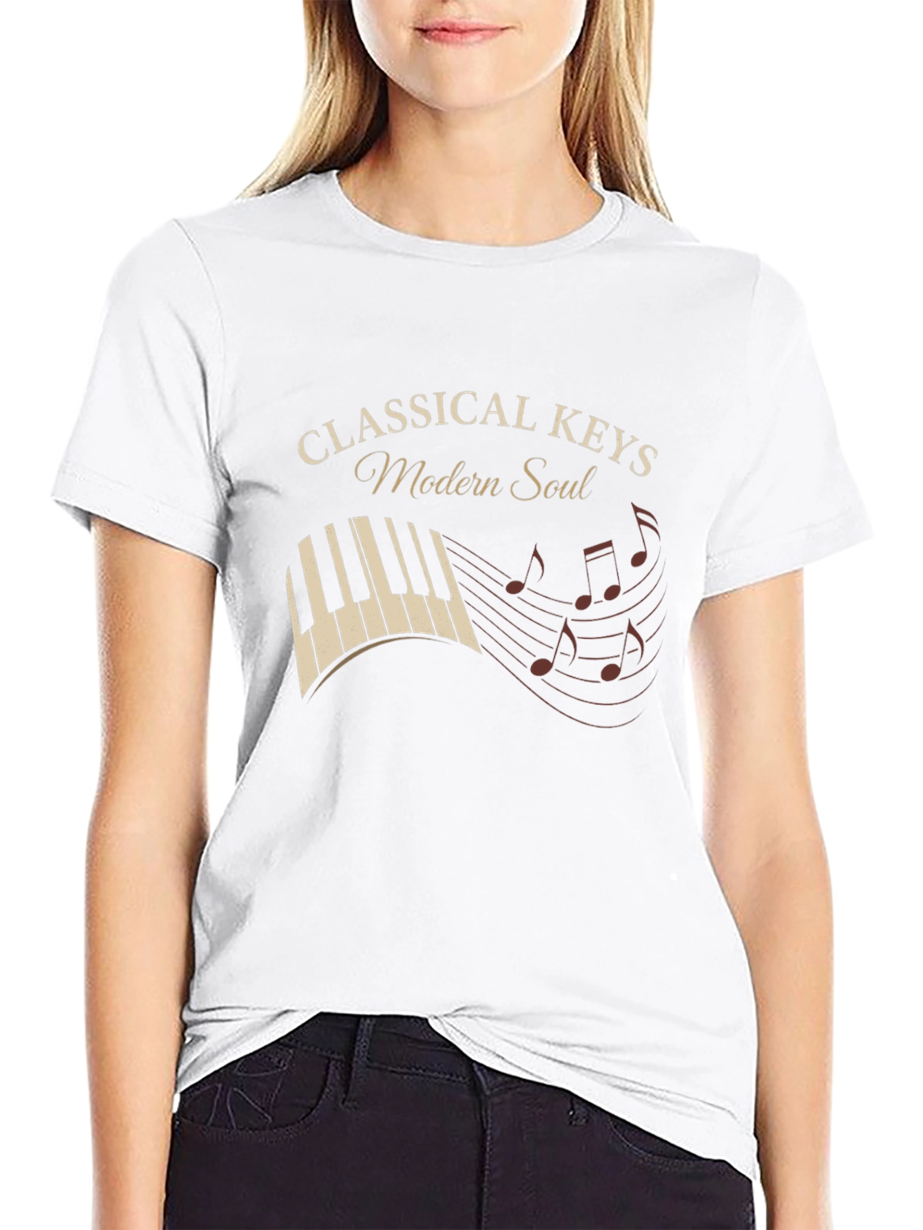 Classical Keys Modern Soul Black Graphic Tee