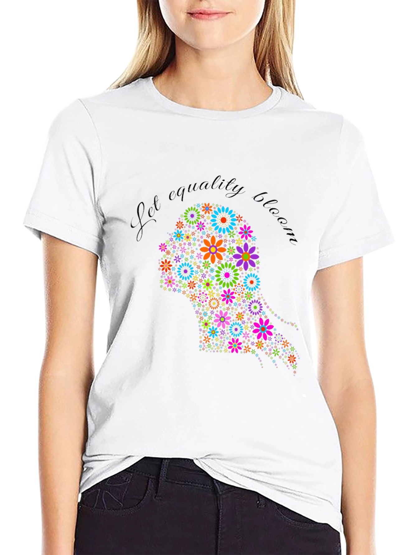 Equality Bloom Black Graphic Tee