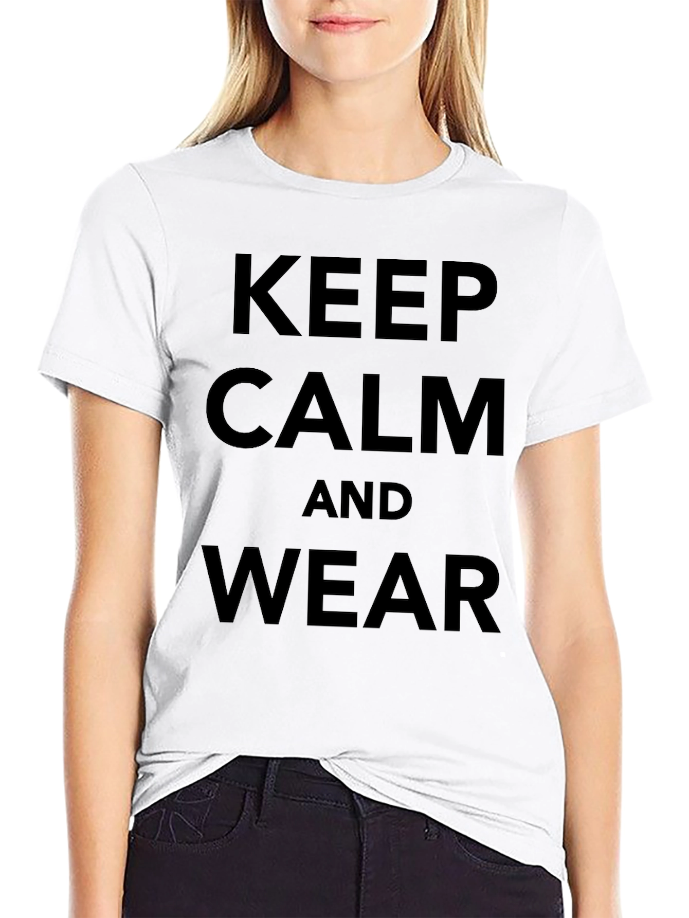 Keep Calm and Wear Graphic Tee - Black