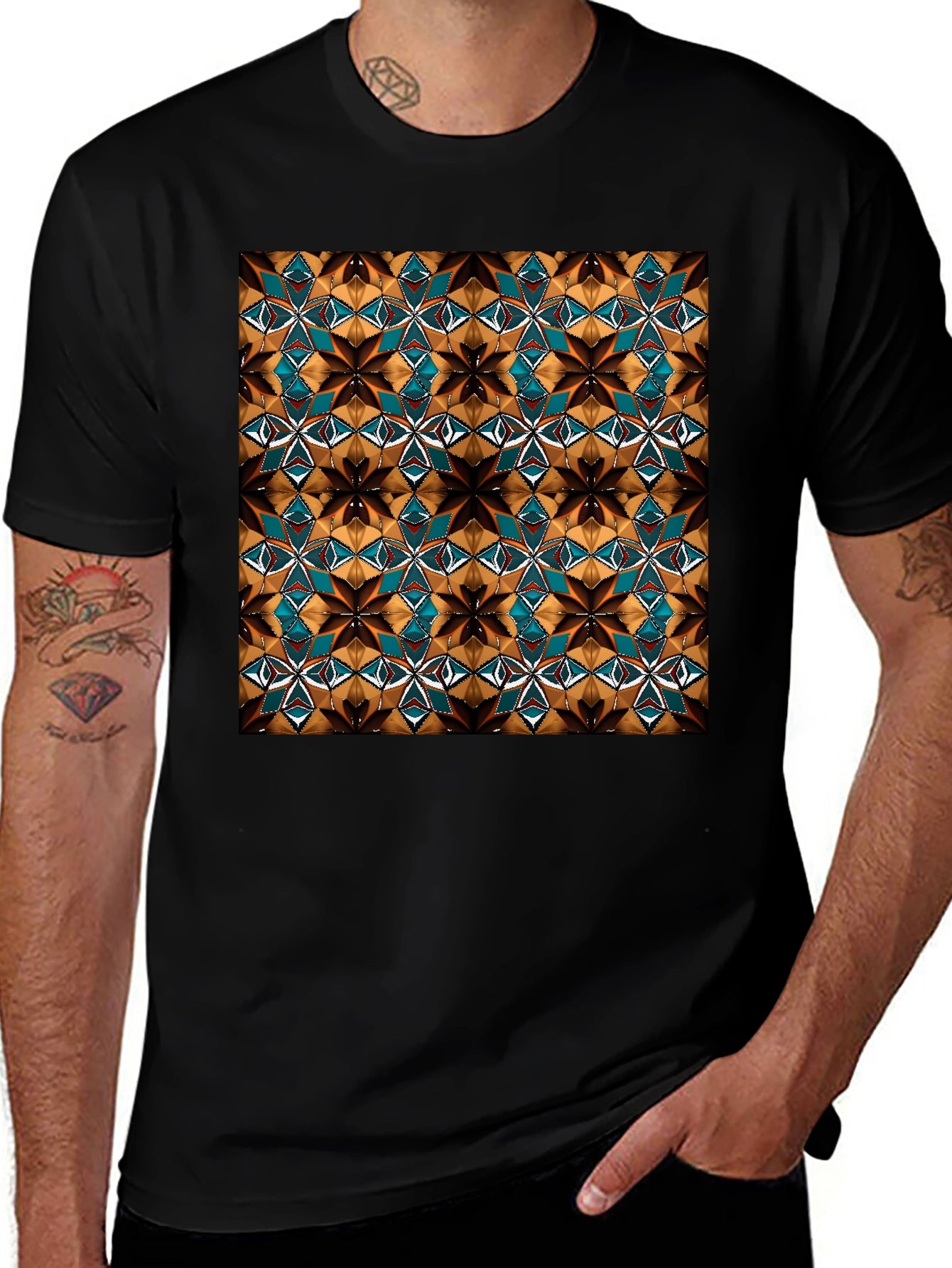 Geometric Pattern Tee - Unique Style Premium Comfort