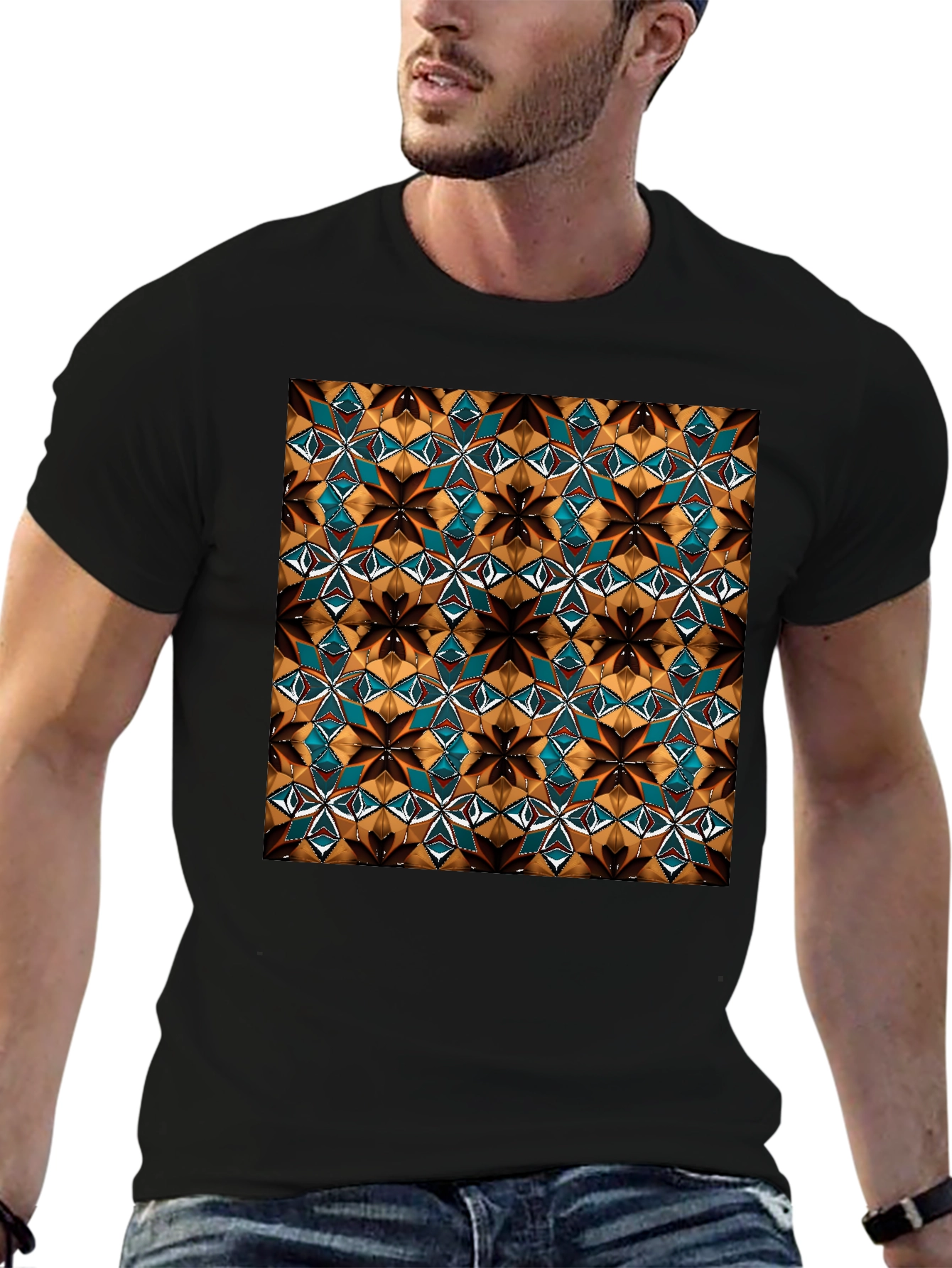 Geometric Pattern Tee - Unique Style Premium Comfort