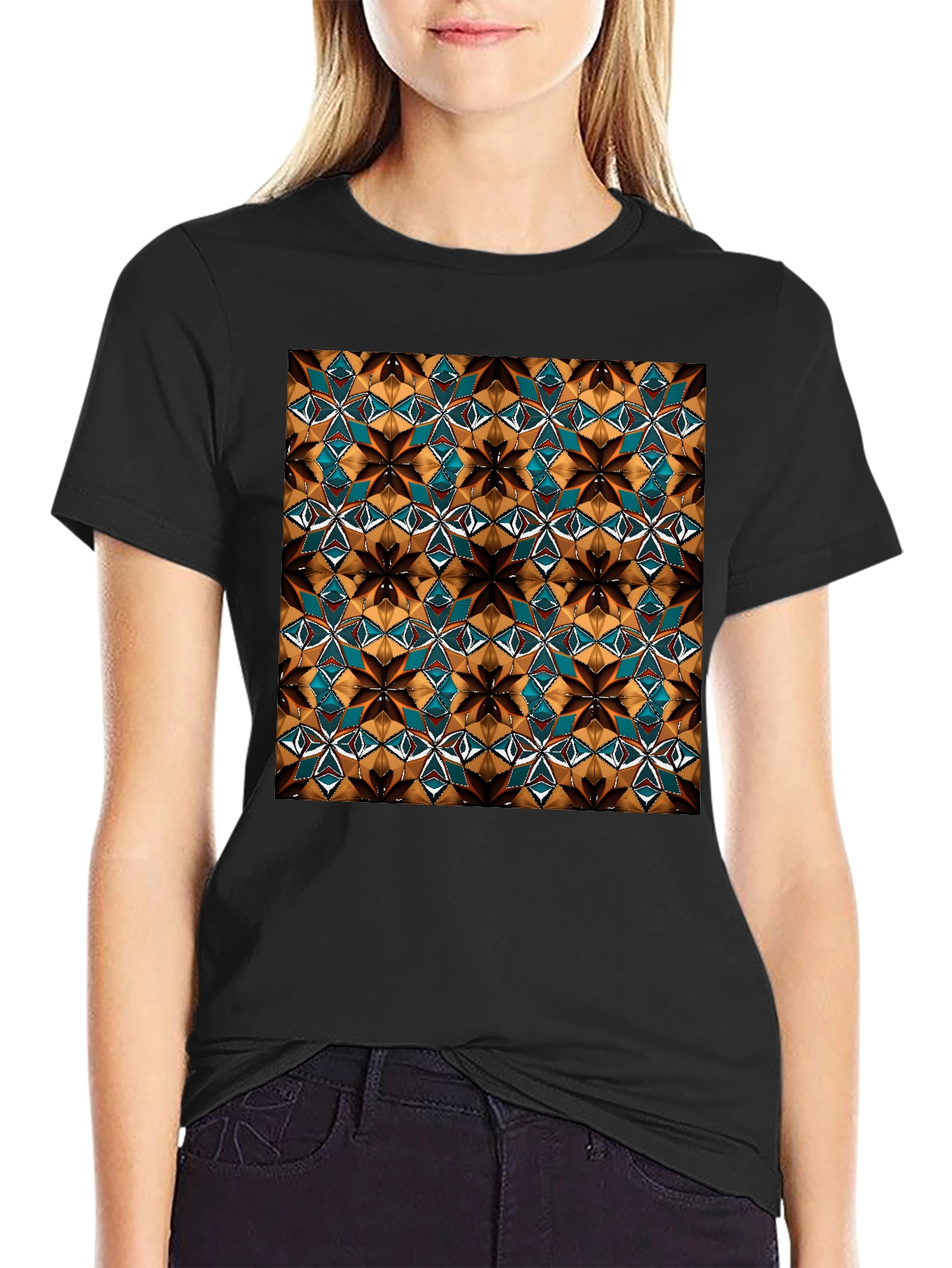 Geometric Pattern Tee - Unique Style Premium Comfort