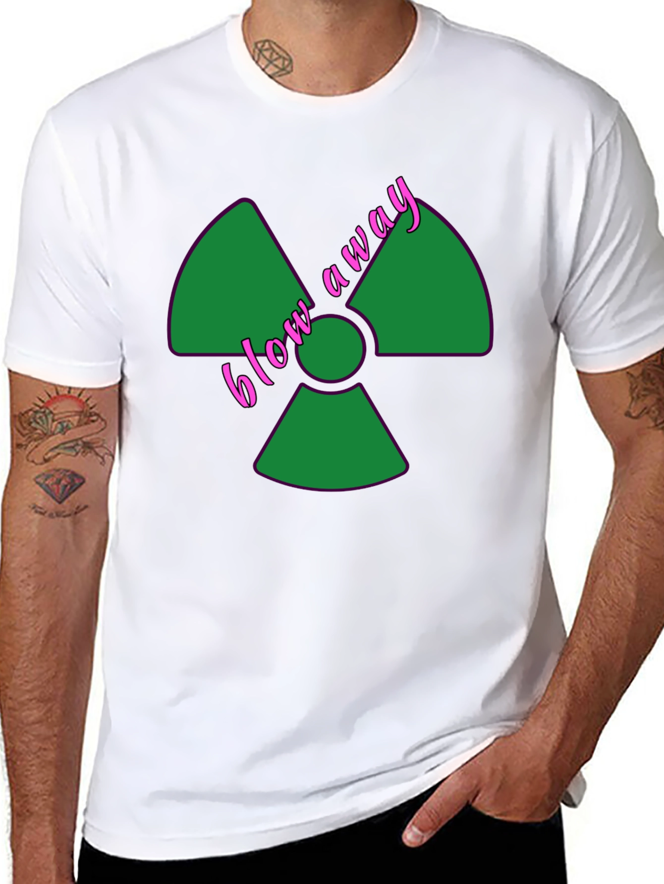 Blow Away Radiation Symbol Graphic T-Shirt