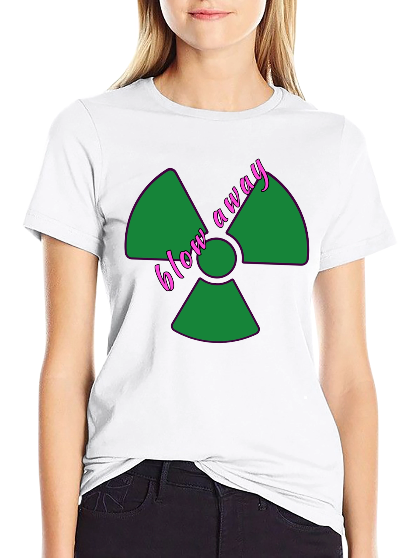 Blow Away Radiation Symbol Graphic T-Shirt