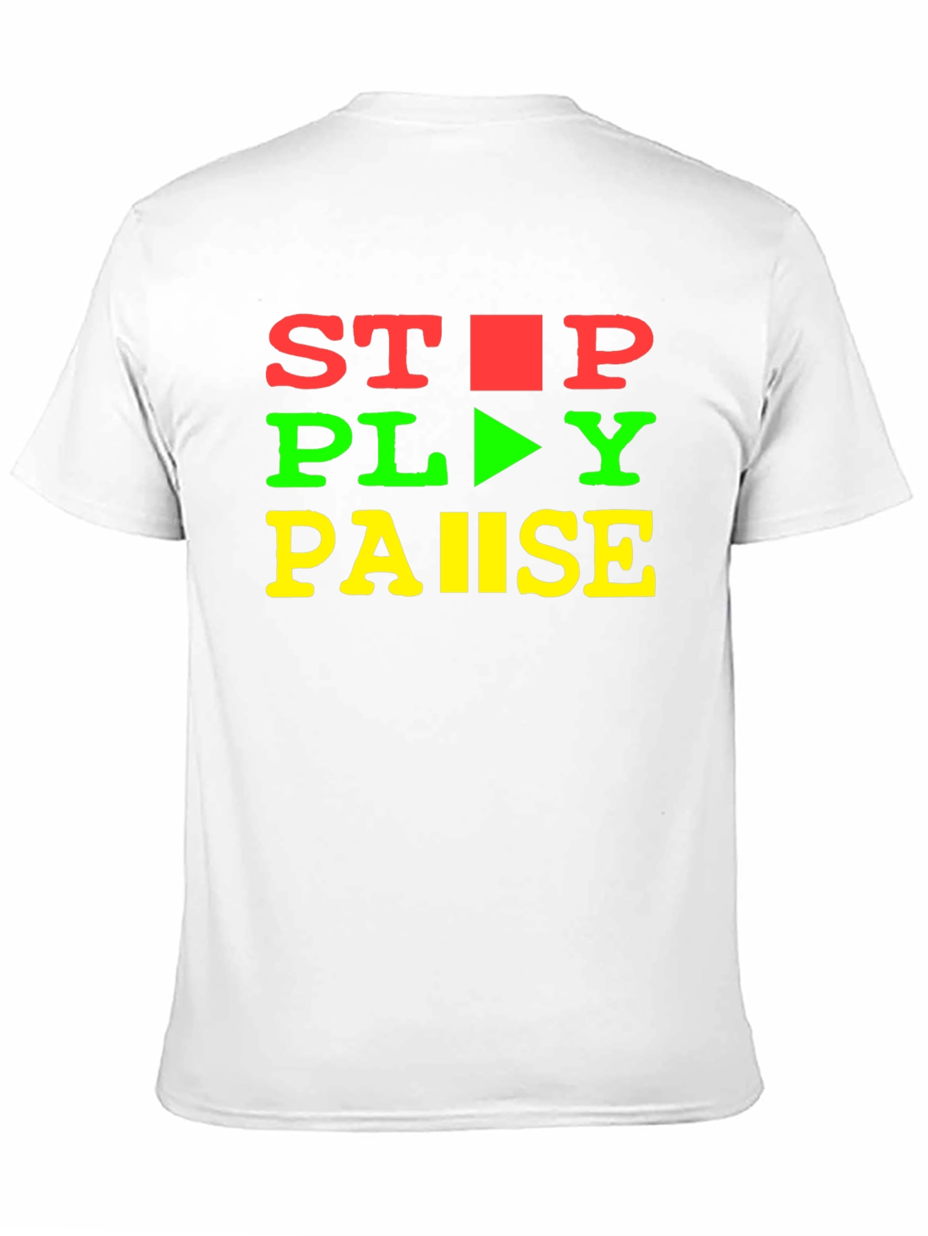 Stop Play Pause Graphic Tee