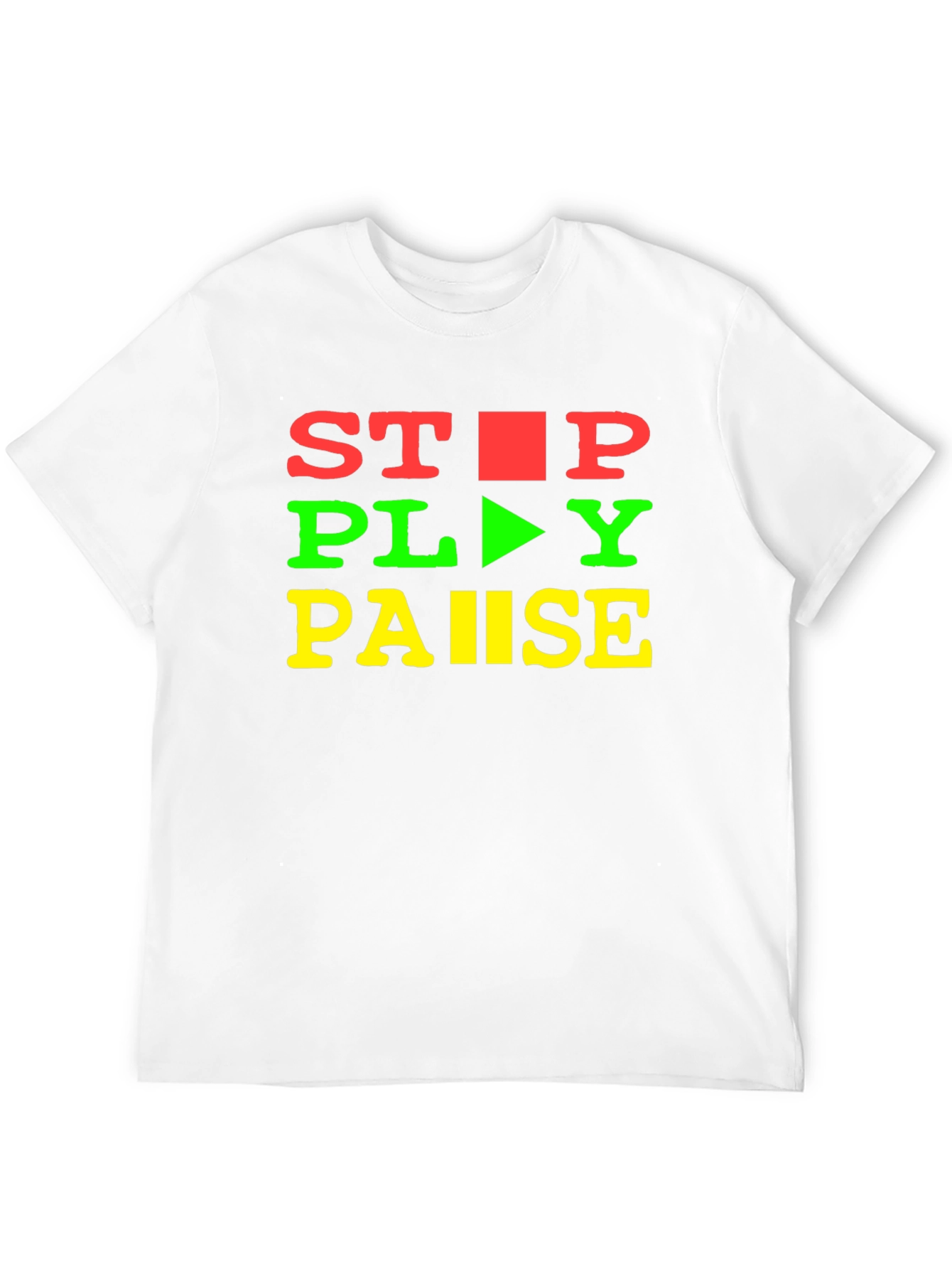 Stop Play Pause Graphic Tee