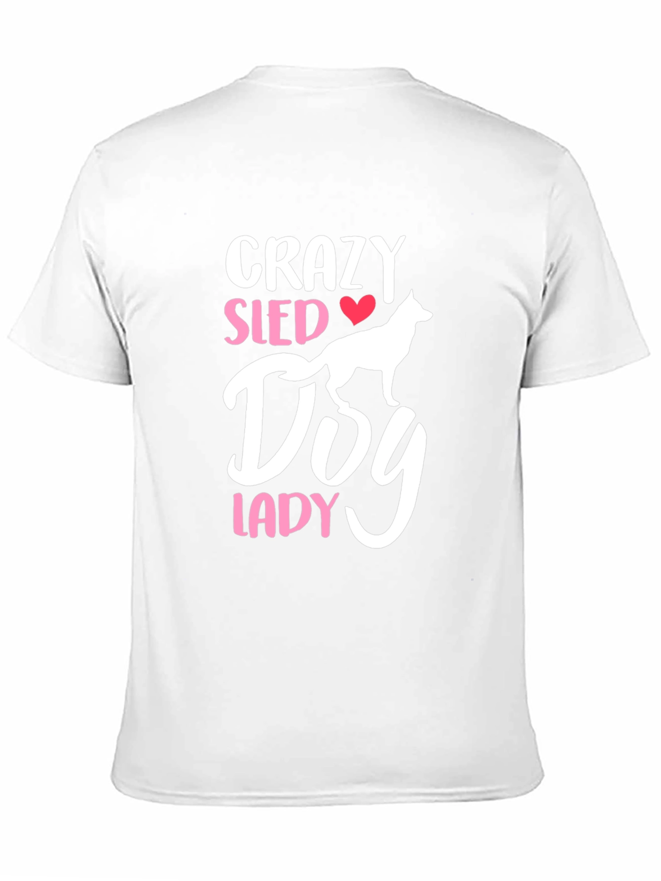 Crazy Sled Dog Lady T-Shirt - Novelty Graphic Tee