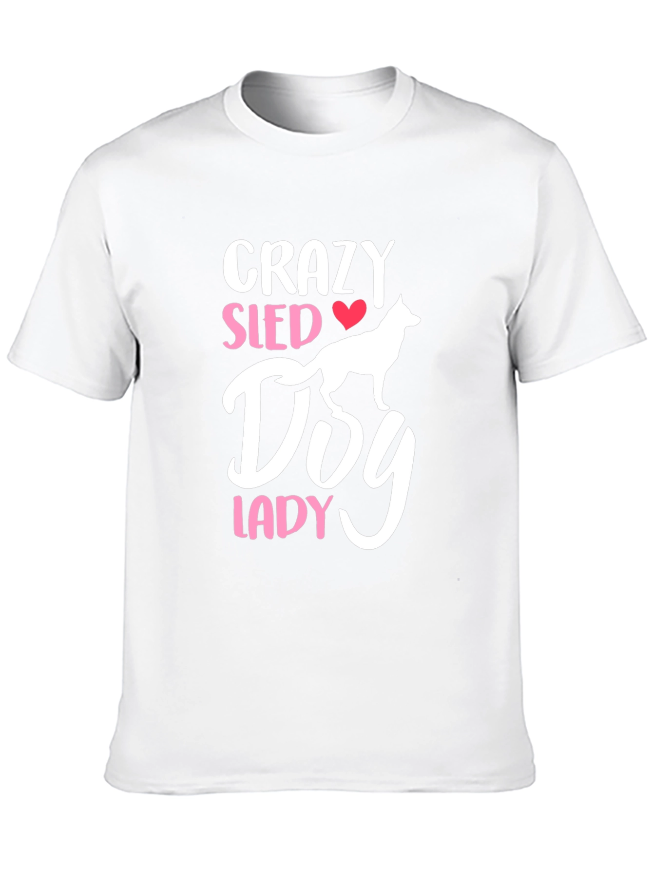 Crazy Sled Dog Lady T-Shirt - Novelty Graphic Tee