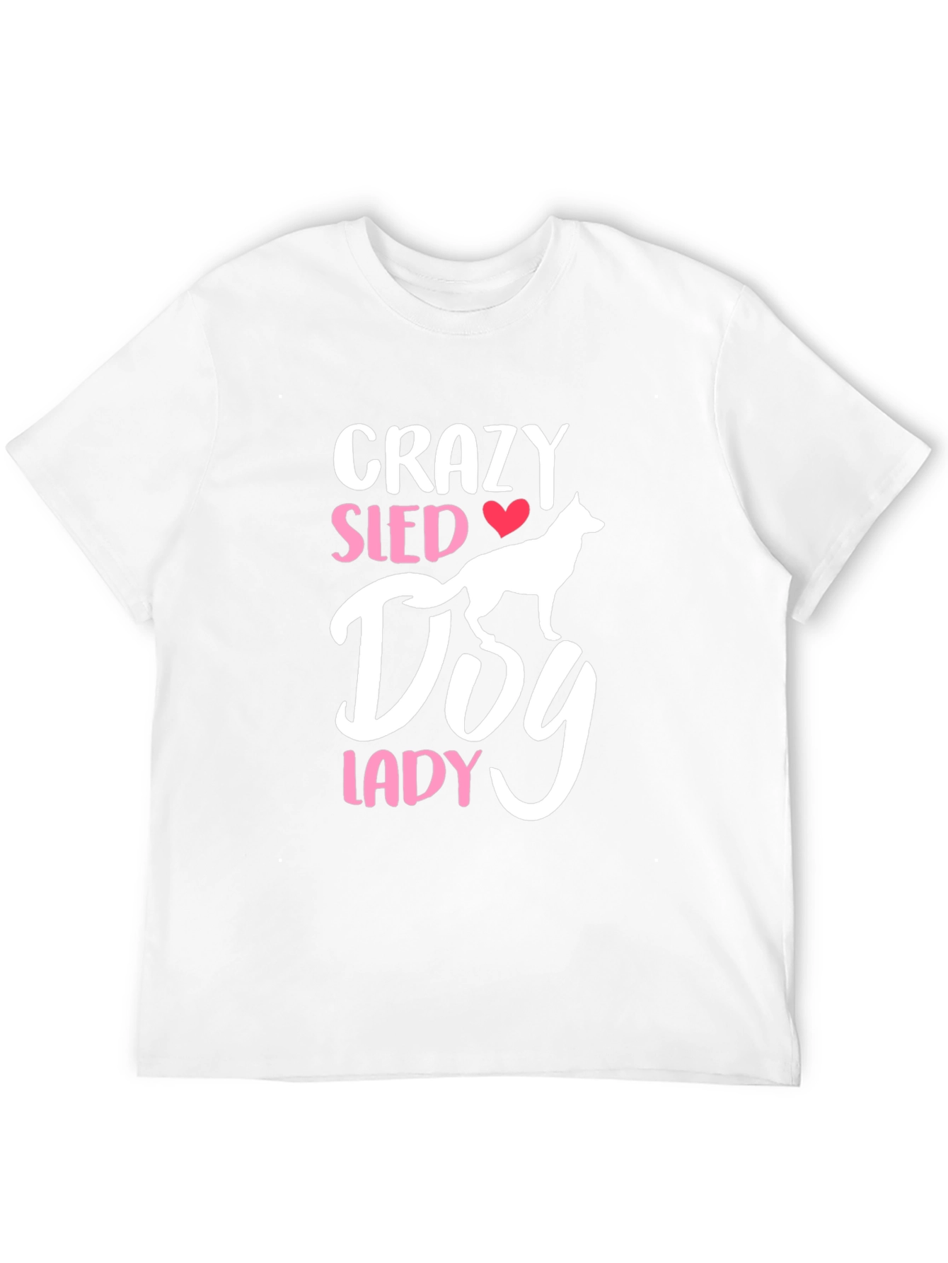 Crazy Sled Dog Lady T-Shirt - Novelty Graphic Tee