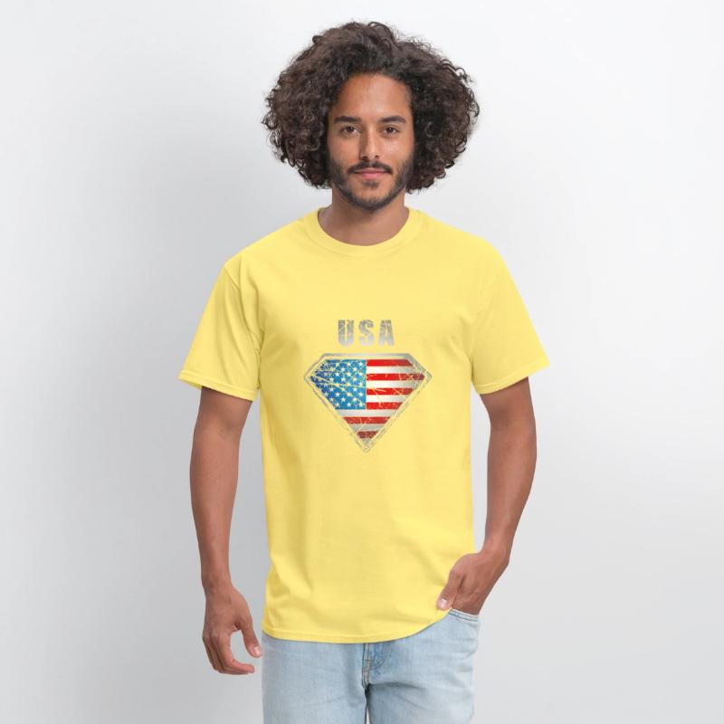 USA superhero flag legend vintage crest