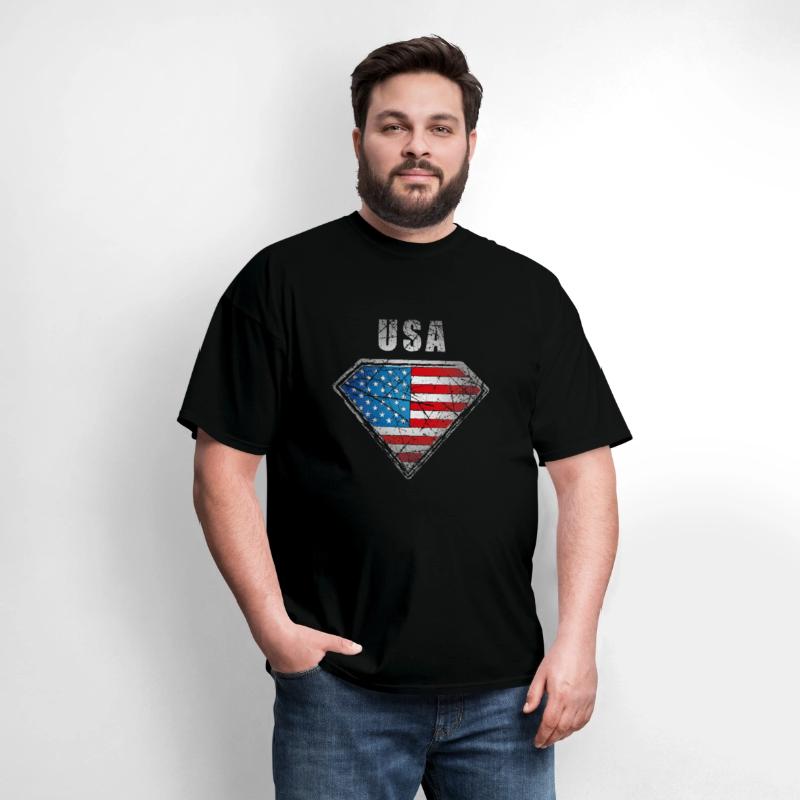 USA superhero flag legend vintage crest