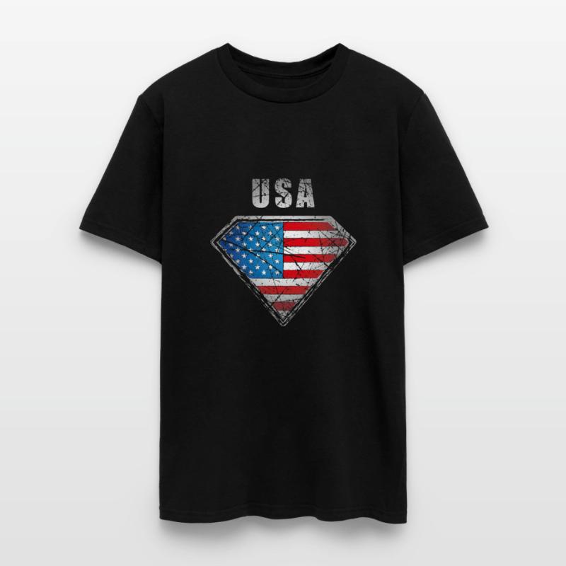 USA superhero flag legend vintage crest