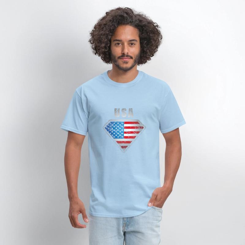 USA superhero flag legend vintage crest