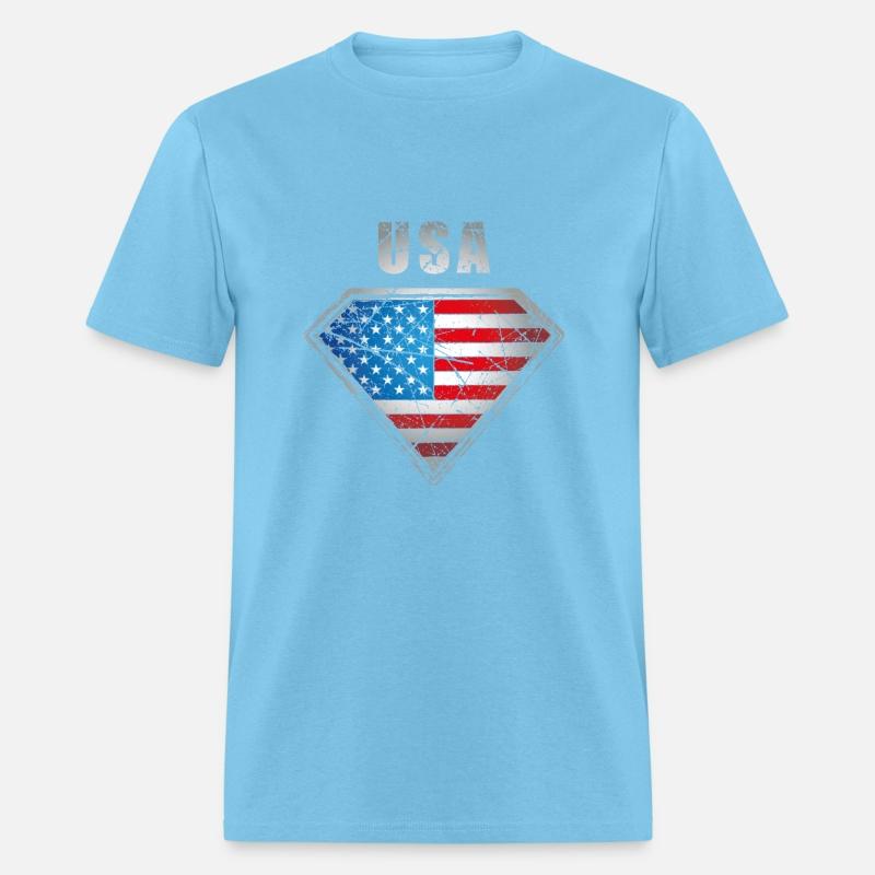 USA superhero flag legend vintage crest