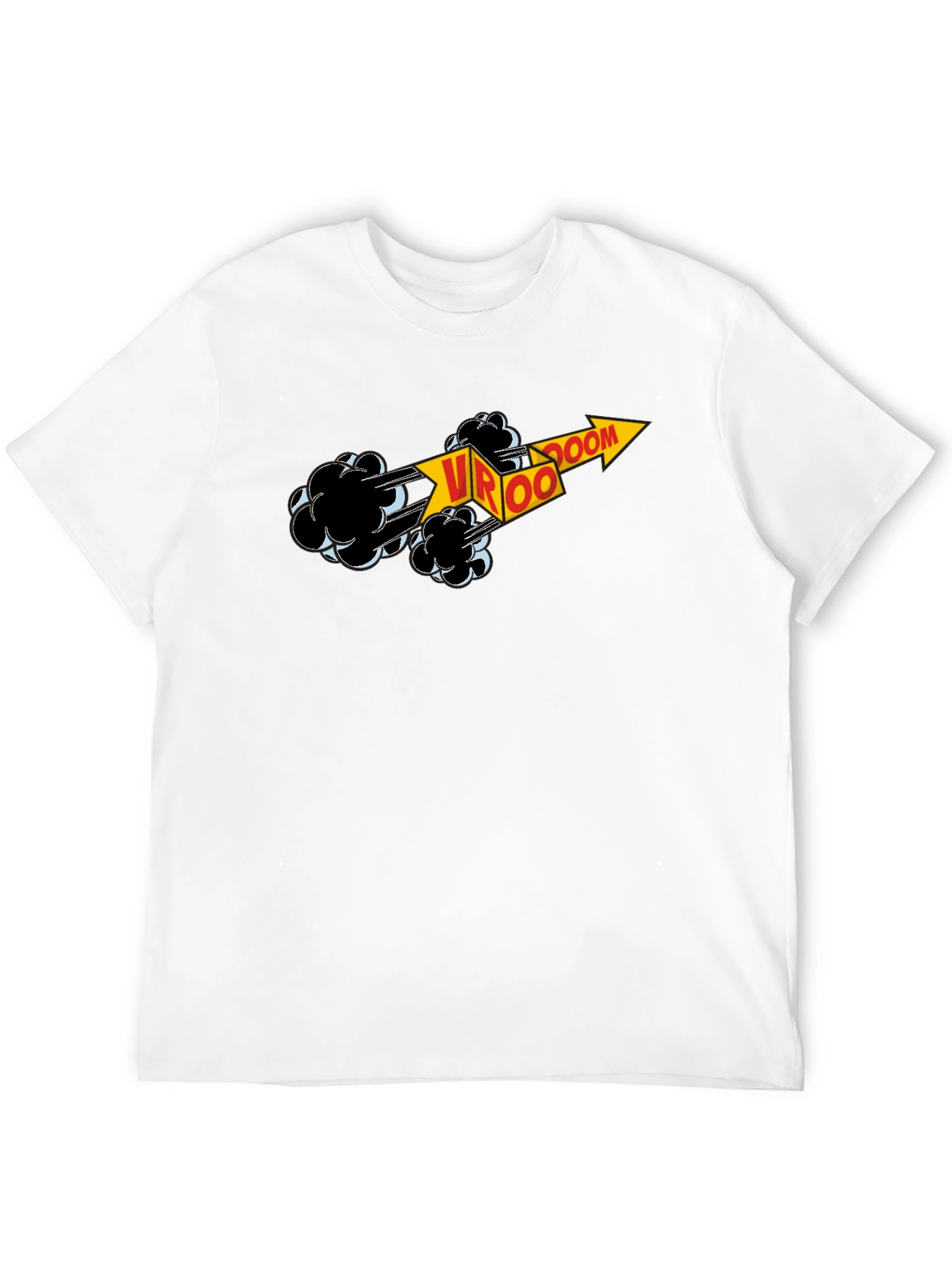 VROOM Graphic Black T-Shirt - Comic Style Design
