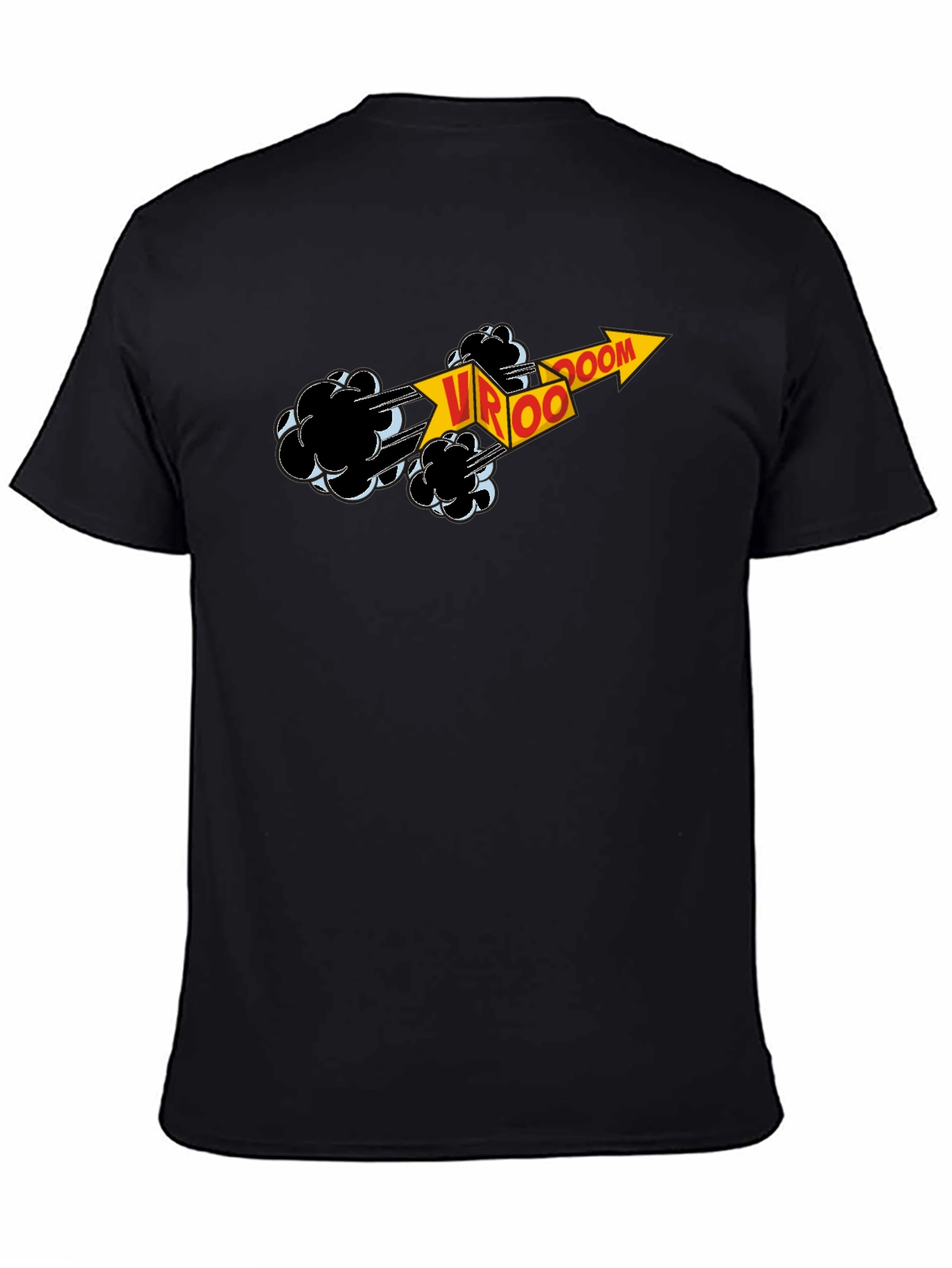 VROOM Graphic Black T-Shirt - Comic Style Design