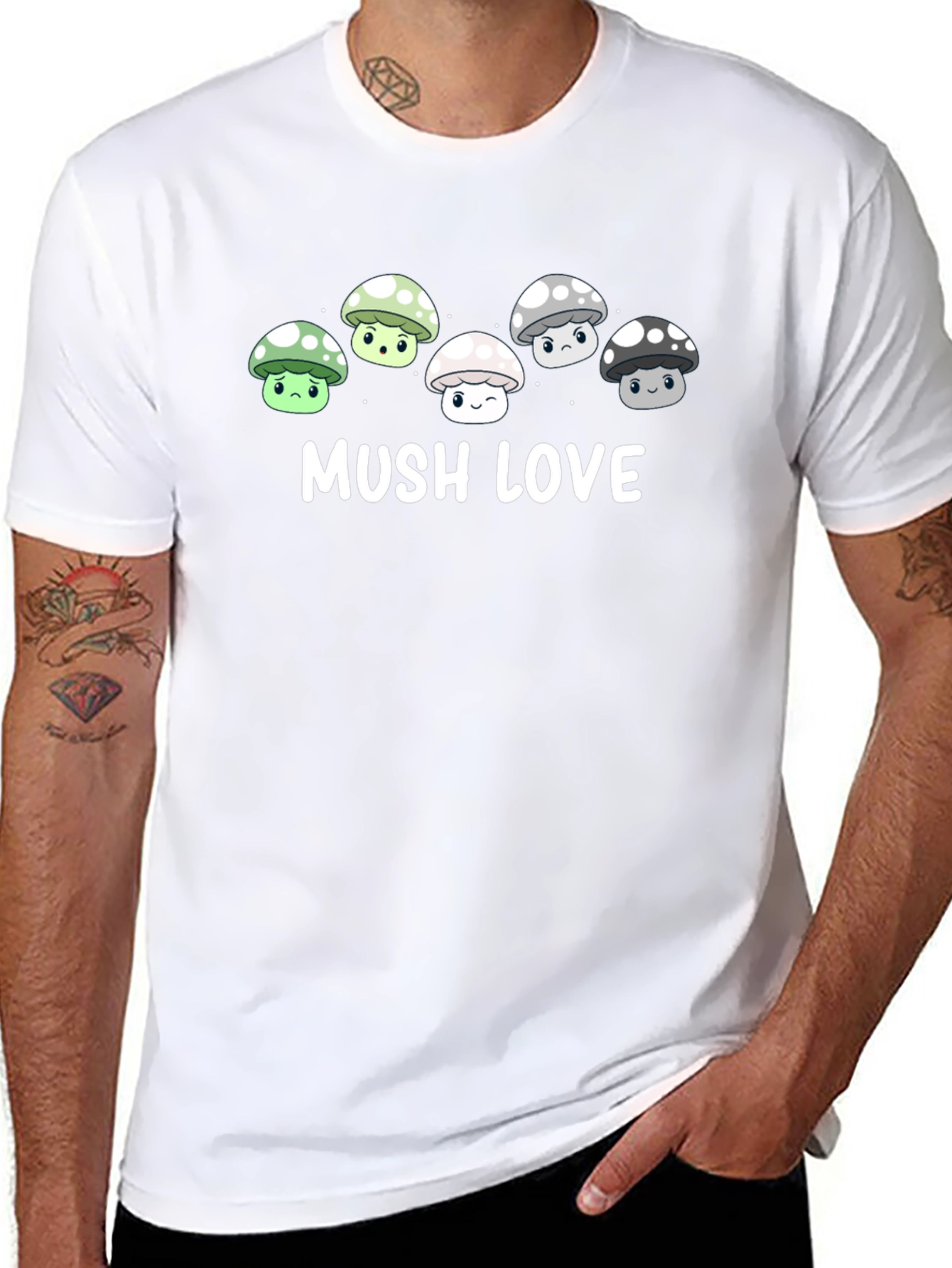 Mushroom Love Graphic Tee - Unisex Cotton T-Shirt