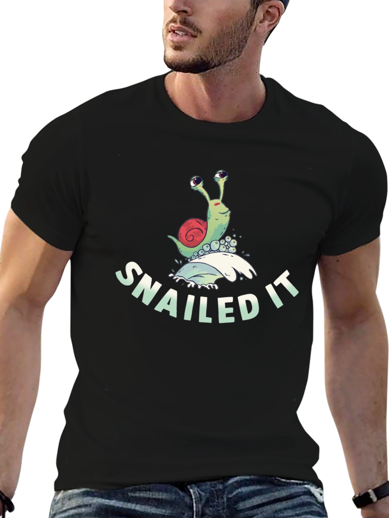 Snailed It T-Shirt Funny Snail Pun Tee
