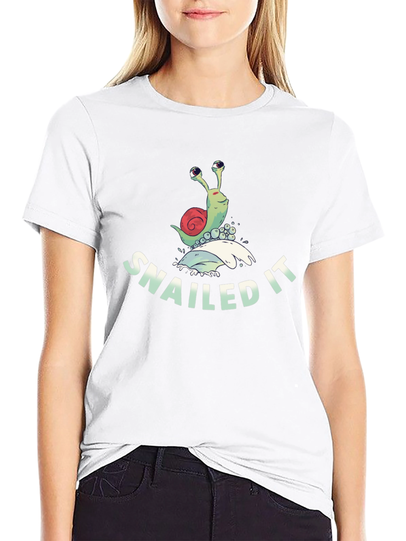 Snailed It T-Shirt Funny Snail Pun Tee