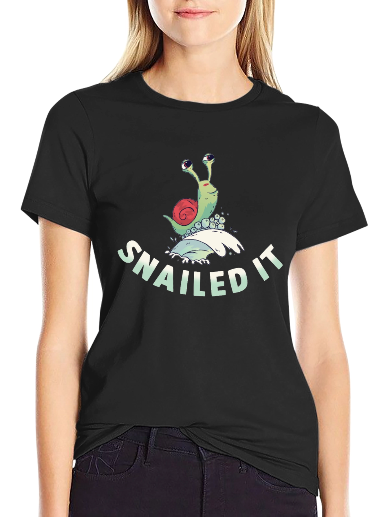 Snailed It T-Shirt Funny Snail Pun Tee