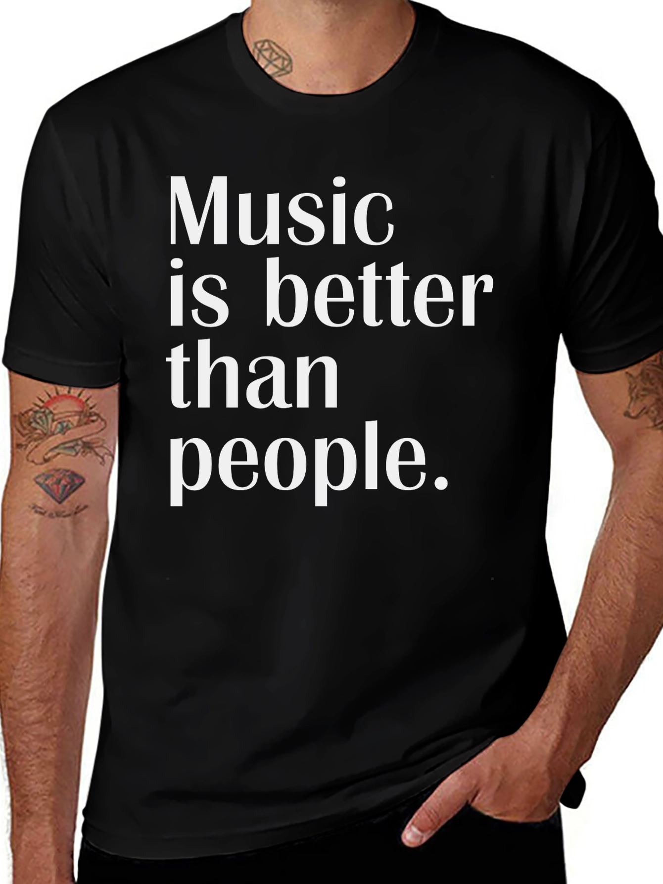 Music is Better Than People Graphic Tee