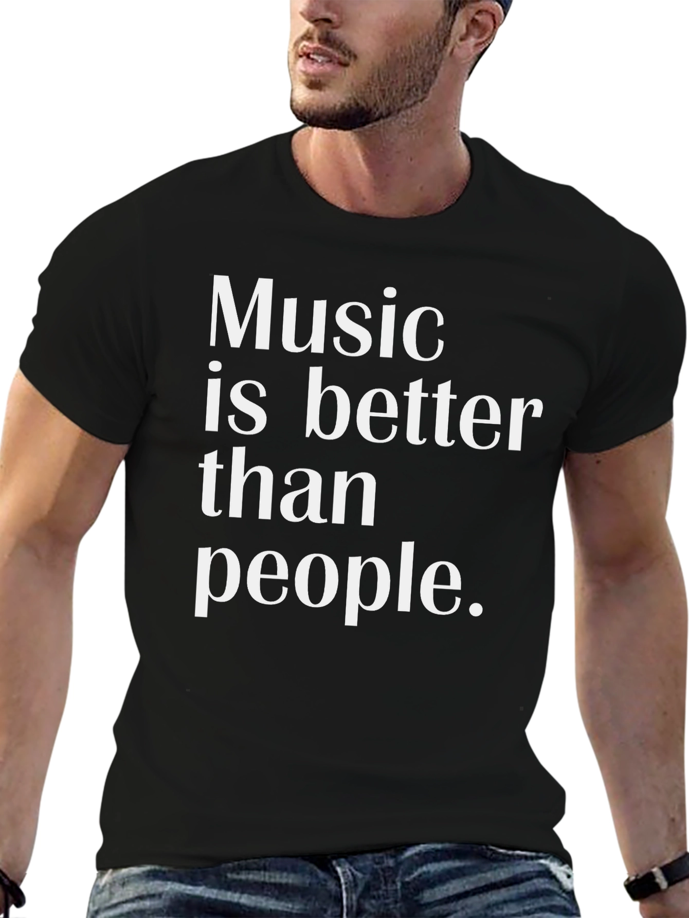 Music is Better Than People Graphic Tee
