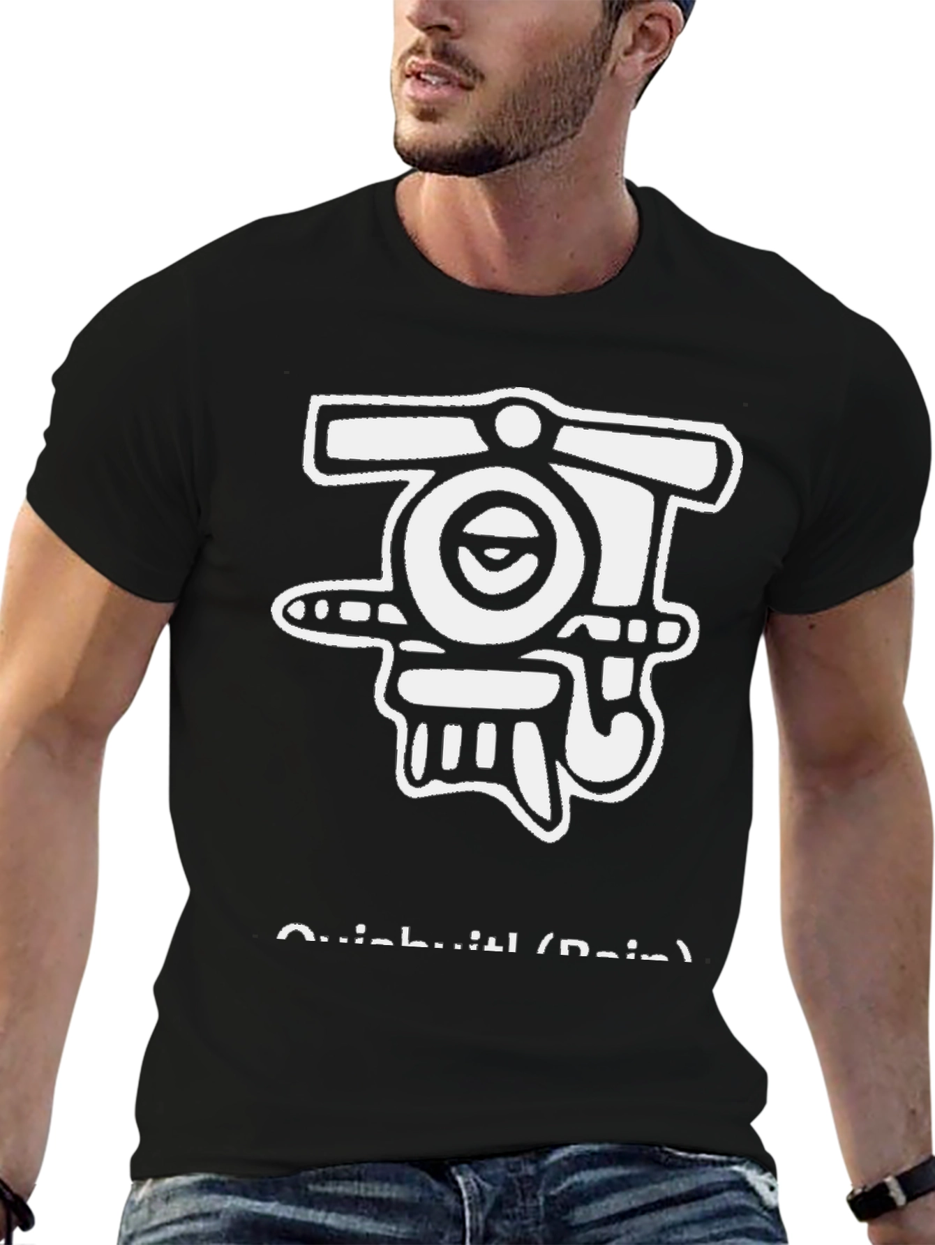 Abstract Aztec Black Graphic Tee