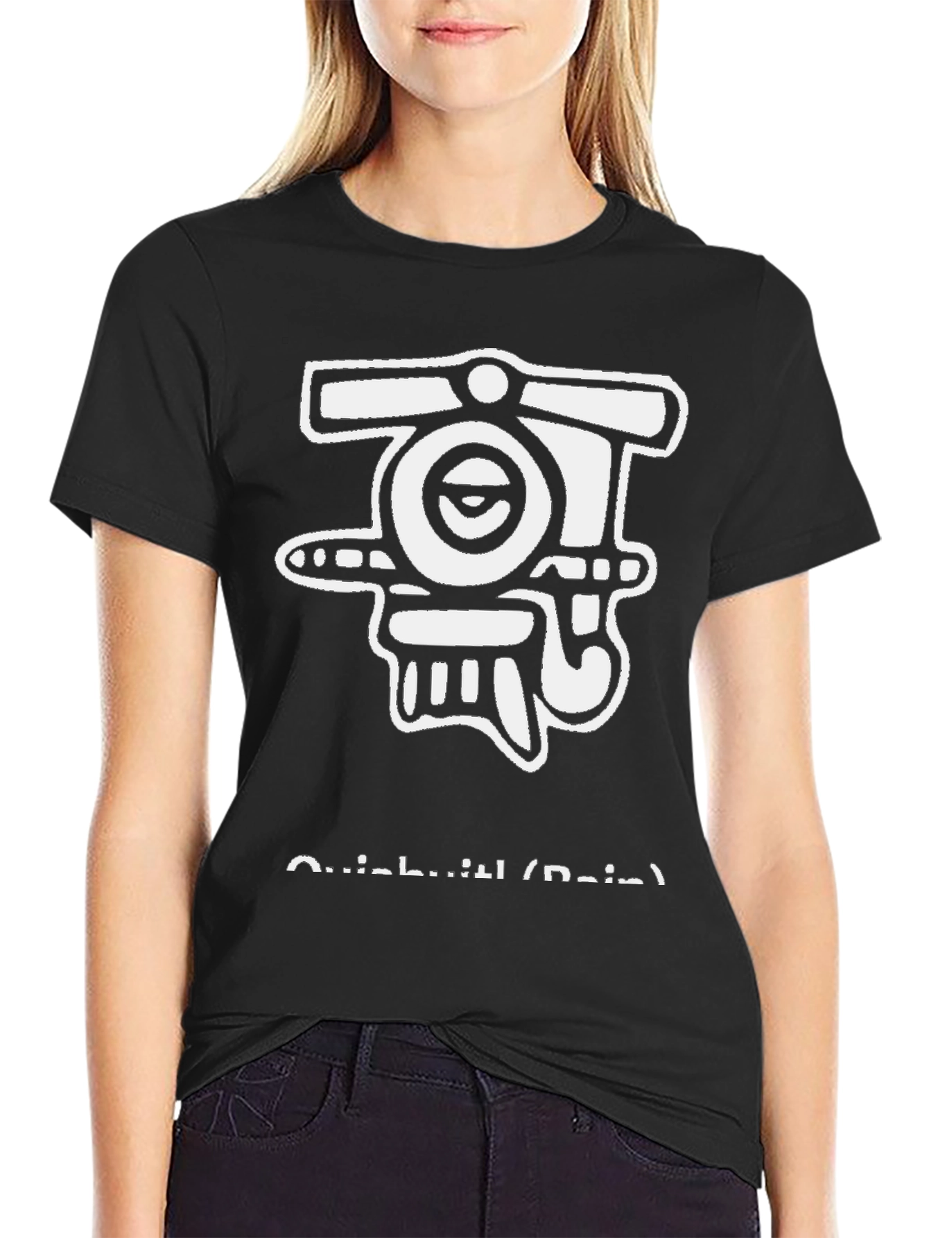 Abstract Aztec Black Graphic Tee