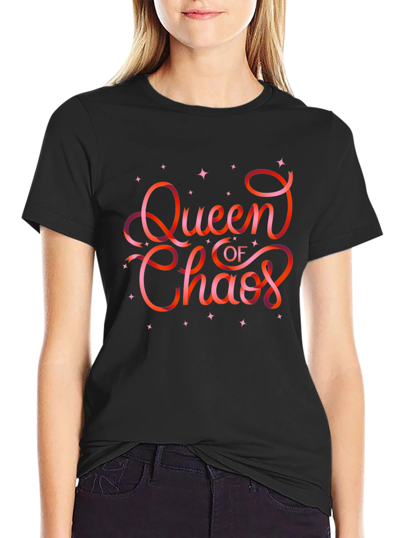 Queen of Chaos Graphic Print T-Shirt
