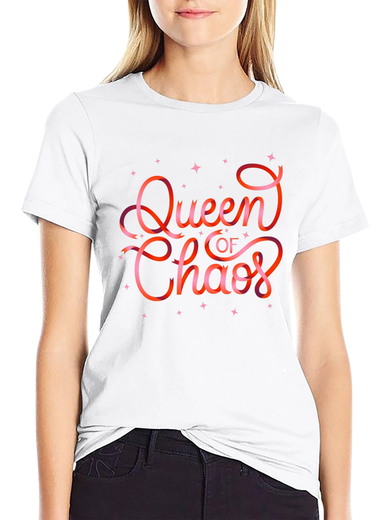 Queen of Chaos Graphic Print T-Shirt