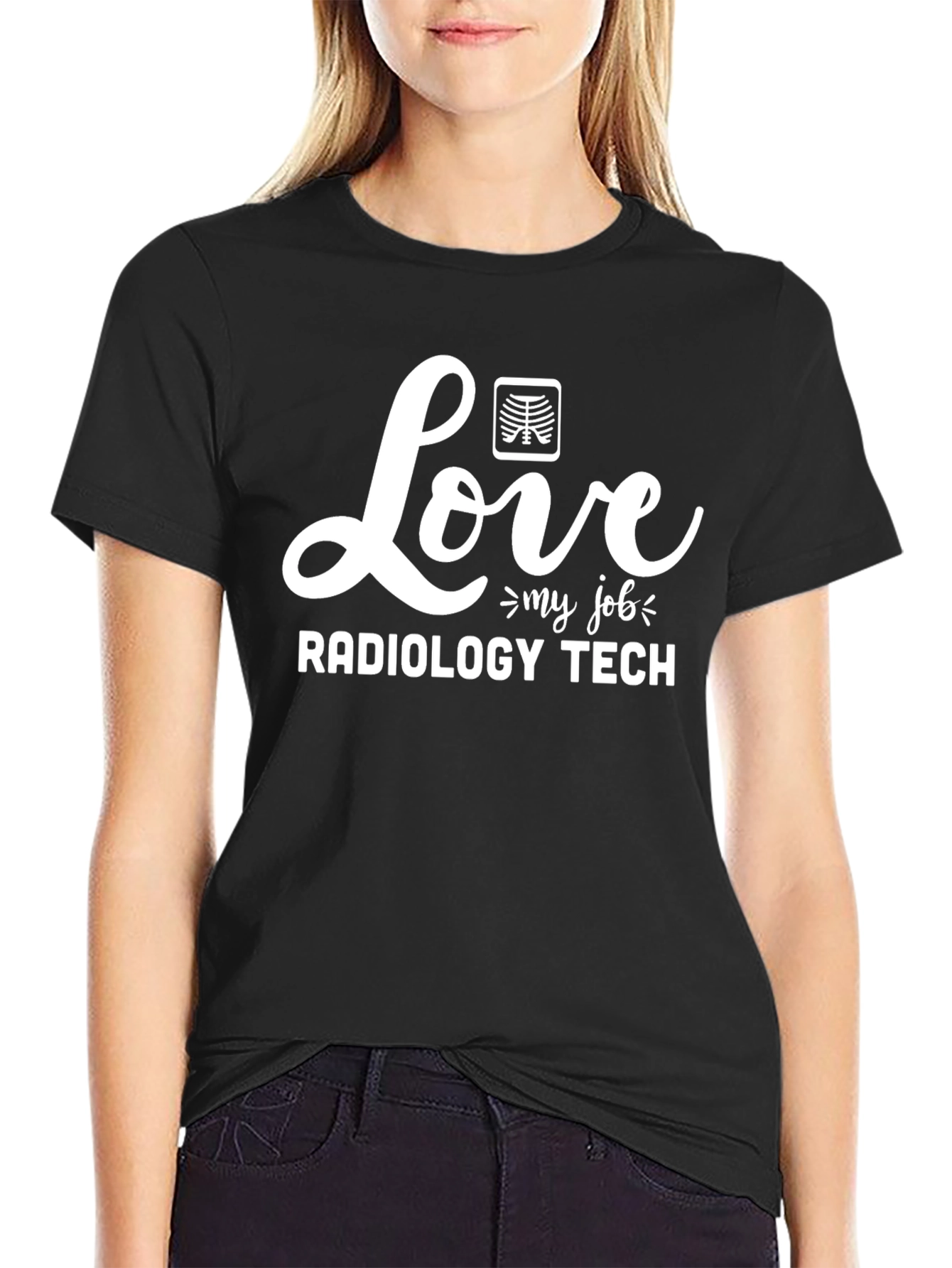 Radiology Tech Love My Job Black T-Shirt