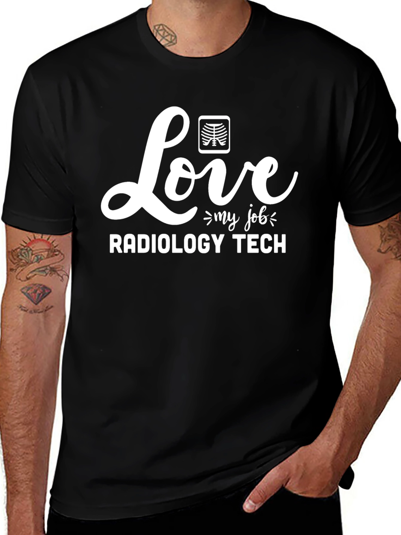Radiology Tech Love My Job Black T-Shirt