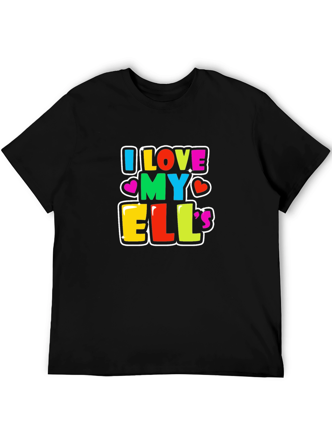 I Love My Ellies T-Shirt - Black Cotton Blend