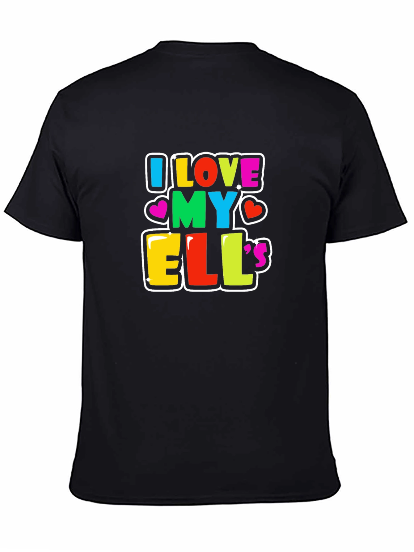 I Love My Ellies T-Shirt - Black Cotton Blend