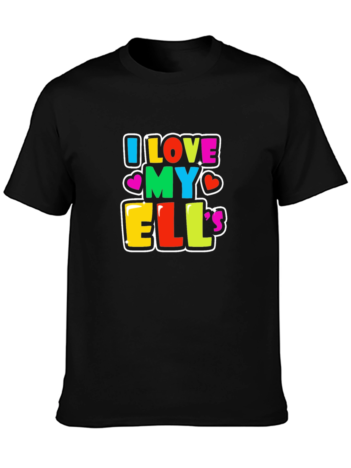 I Love My Ellies T-Shirt - Black Cotton Blend