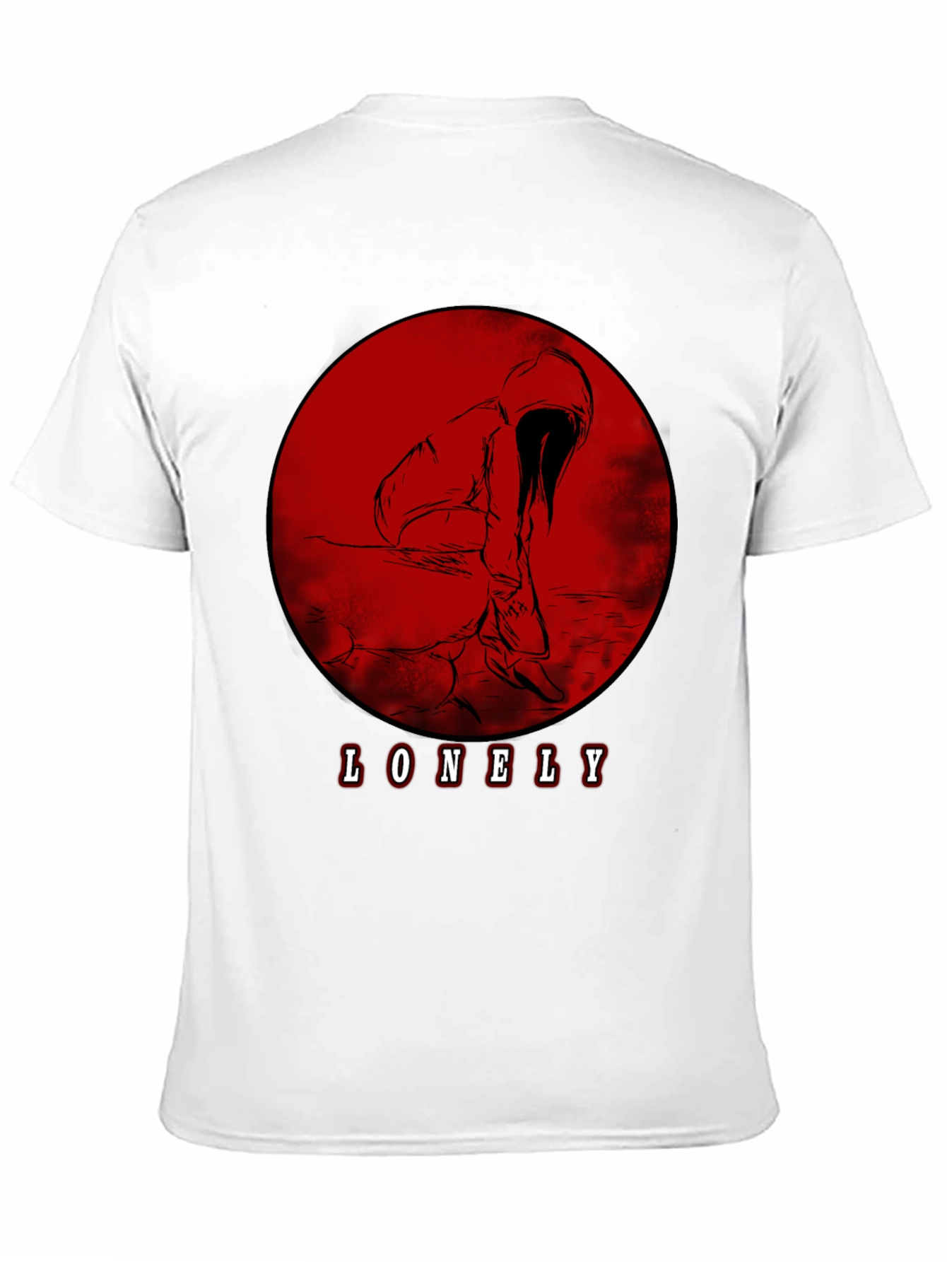Lonely Graphic Tee - Red Moon Design