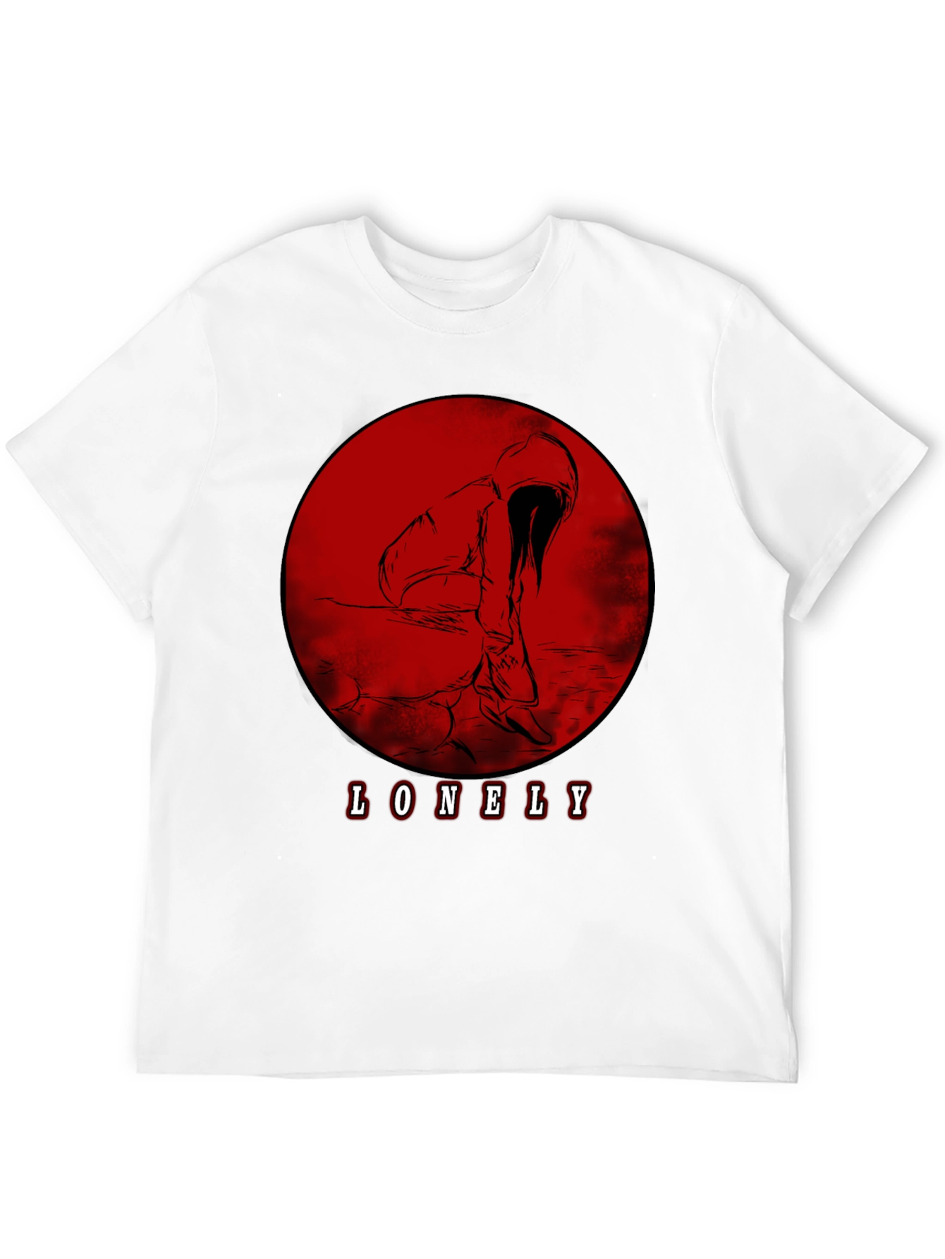 Lonely Graphic Tee - Red Moon Design