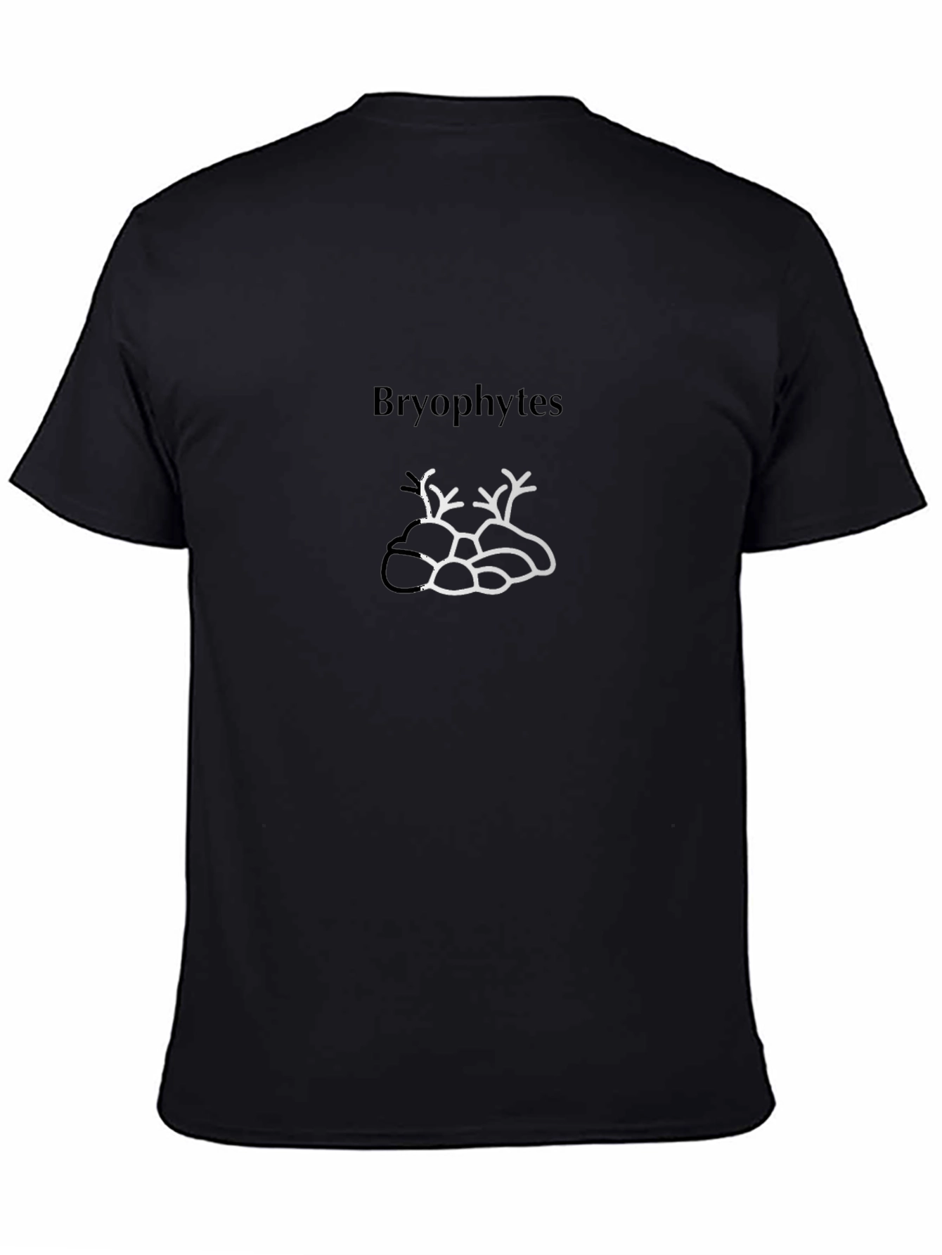 Bryophytes T-Shirt Black Mens Crew Neck