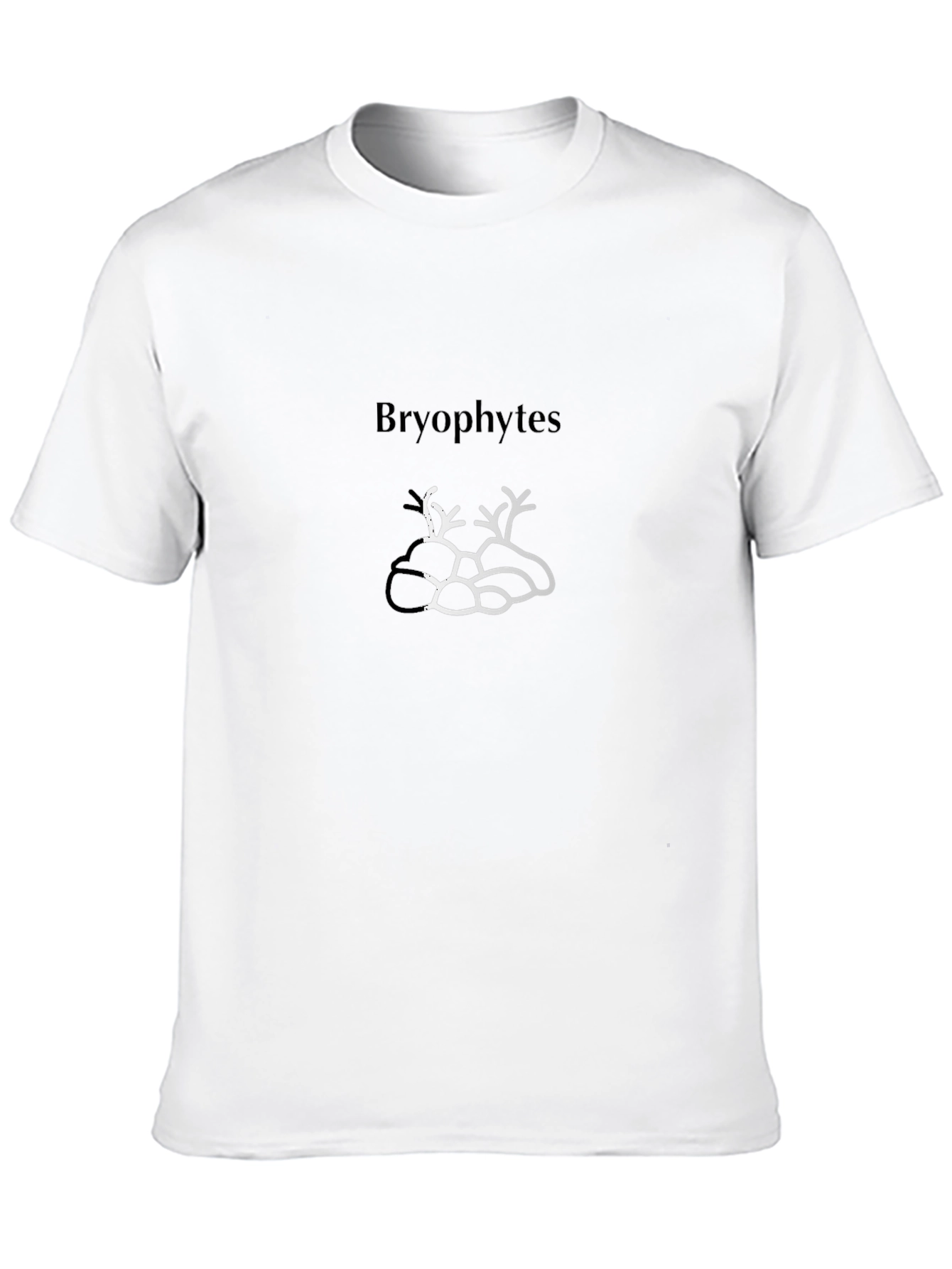Bryophytes T-Shirt Black Mens Crew Neck