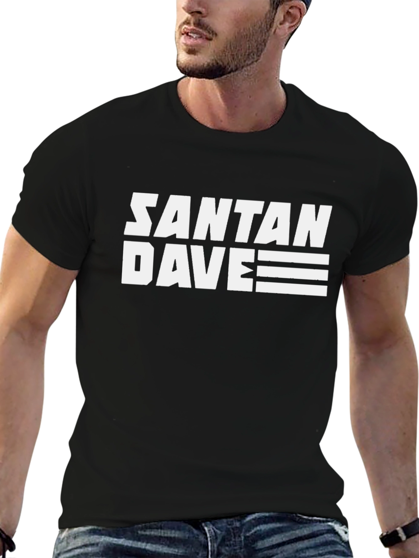 Santana Dave Graphic T-Shirt - Black Cotton Tee