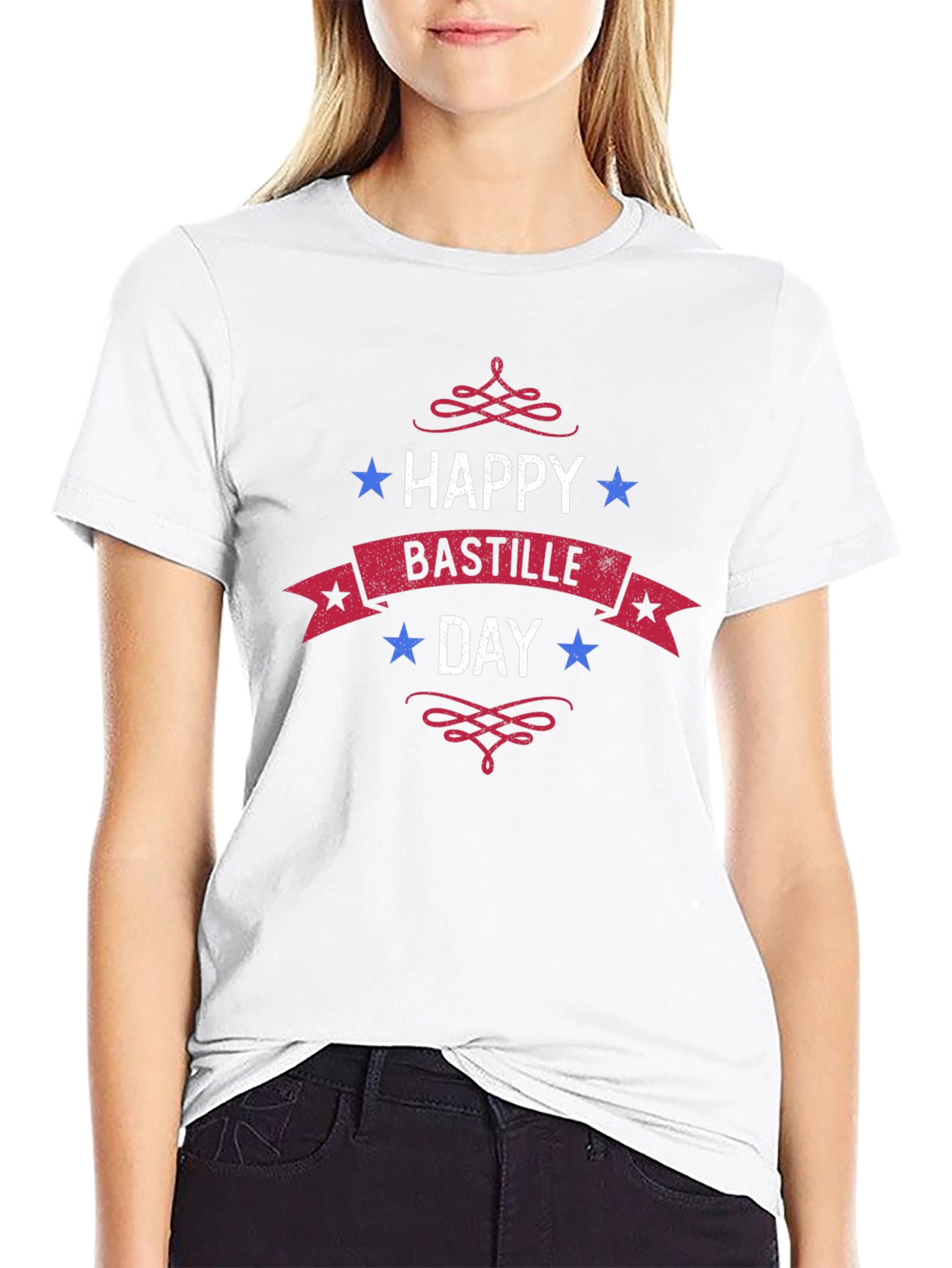 Happy Bastille Day Graphic Tee - Black