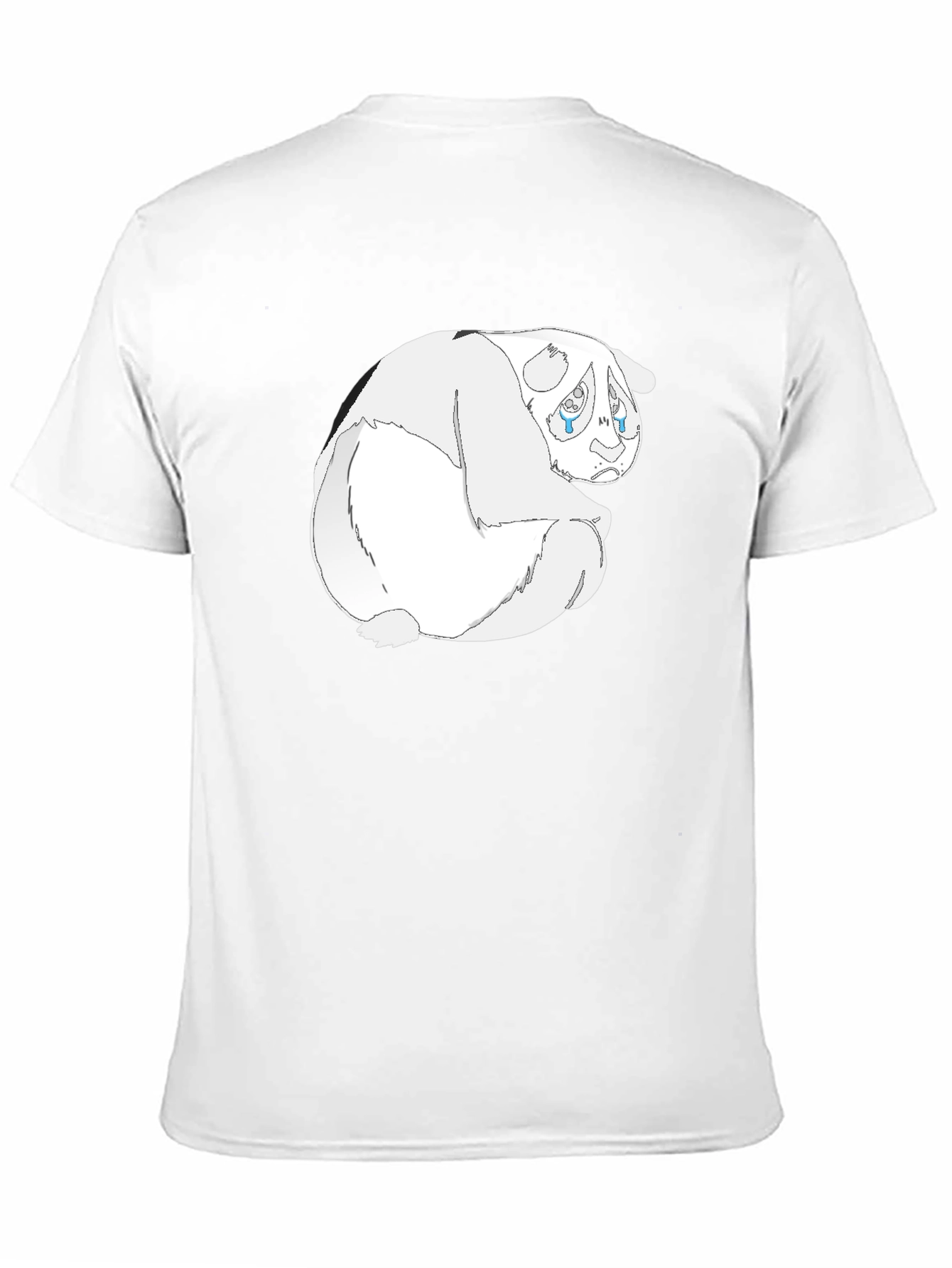 Sad Panda Graphic Tee - Black Cotton Blend