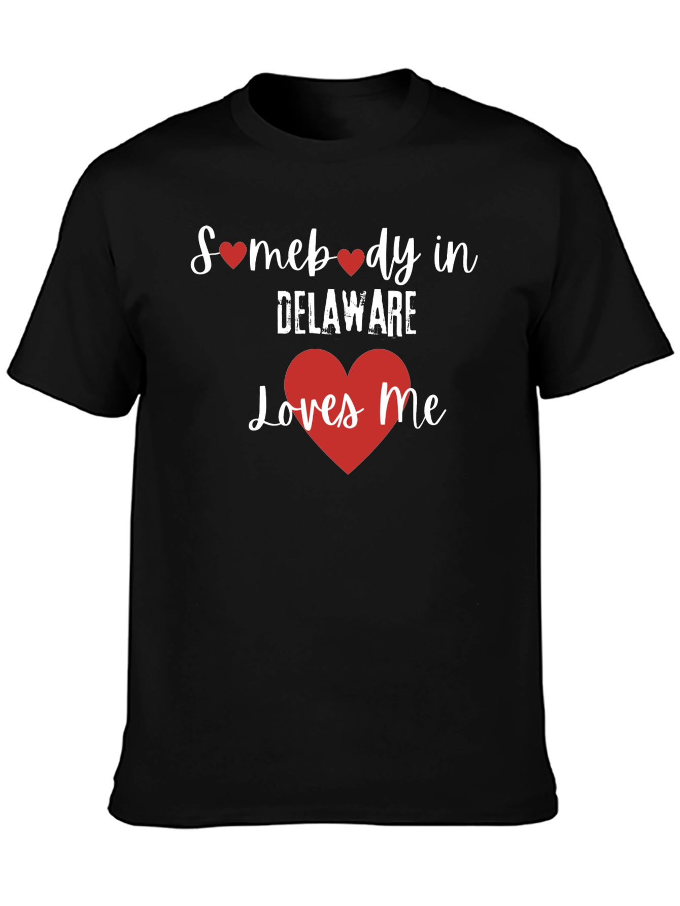 Delaware Love T-Shirt - Heart Graphic Novelty Tee