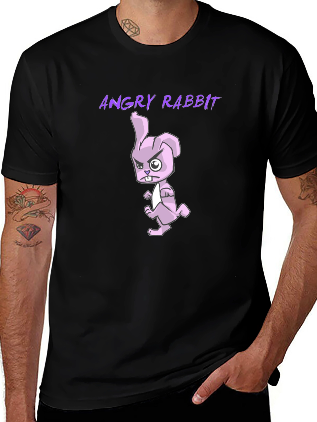 Angry Rabbit Graphic T-Shirt