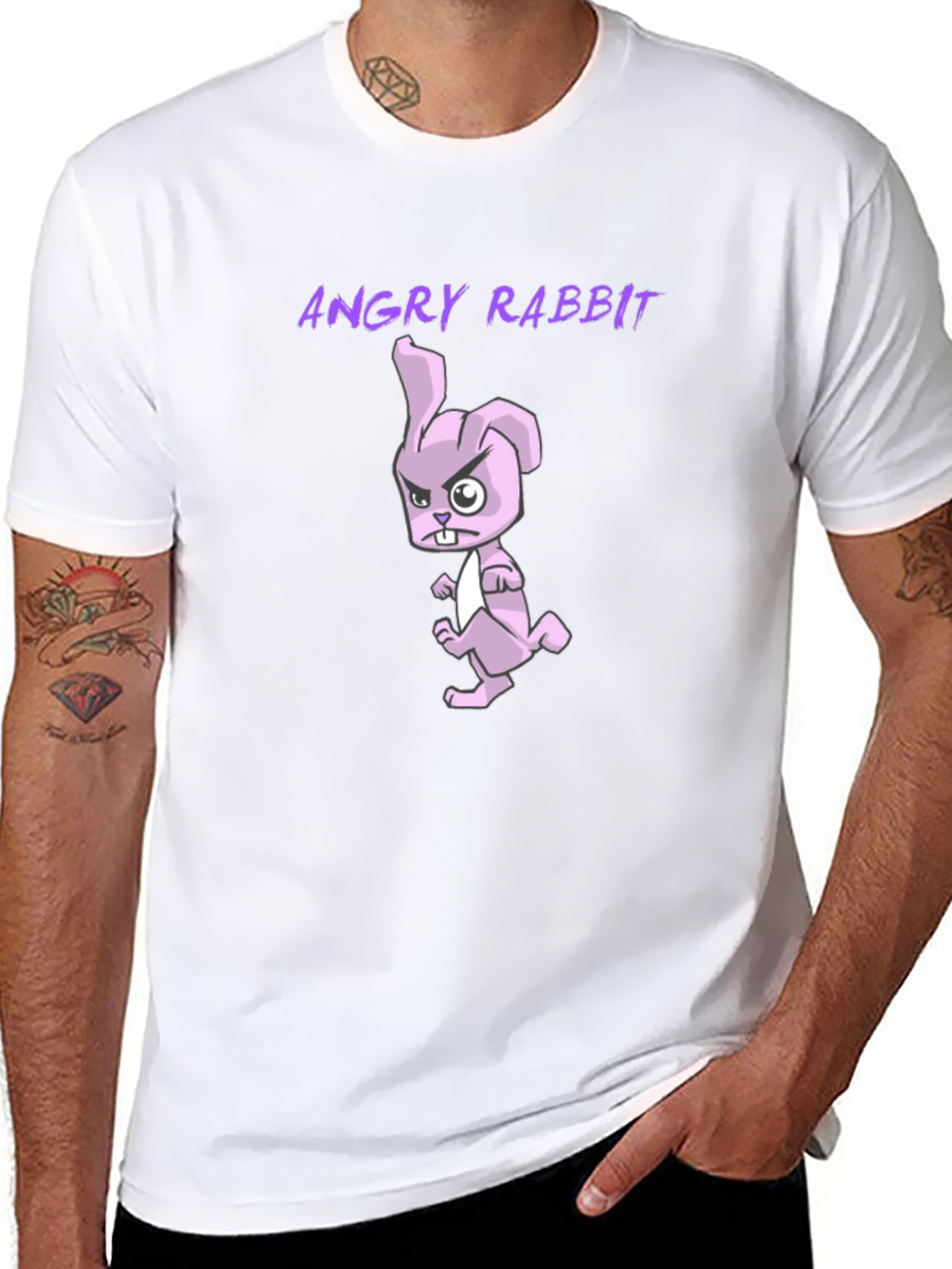 Angry Rabbit Graphic T-Shirt