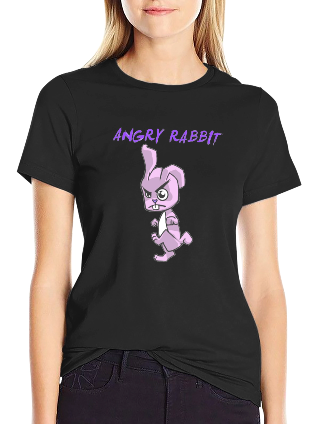 Angry Rabbit Graphic T-Shirt