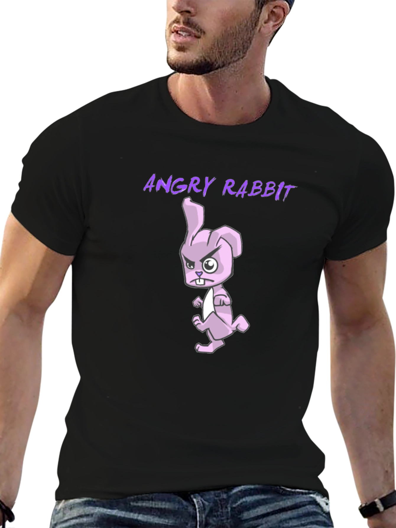 Angry Rabbit Graphic T-Shirt