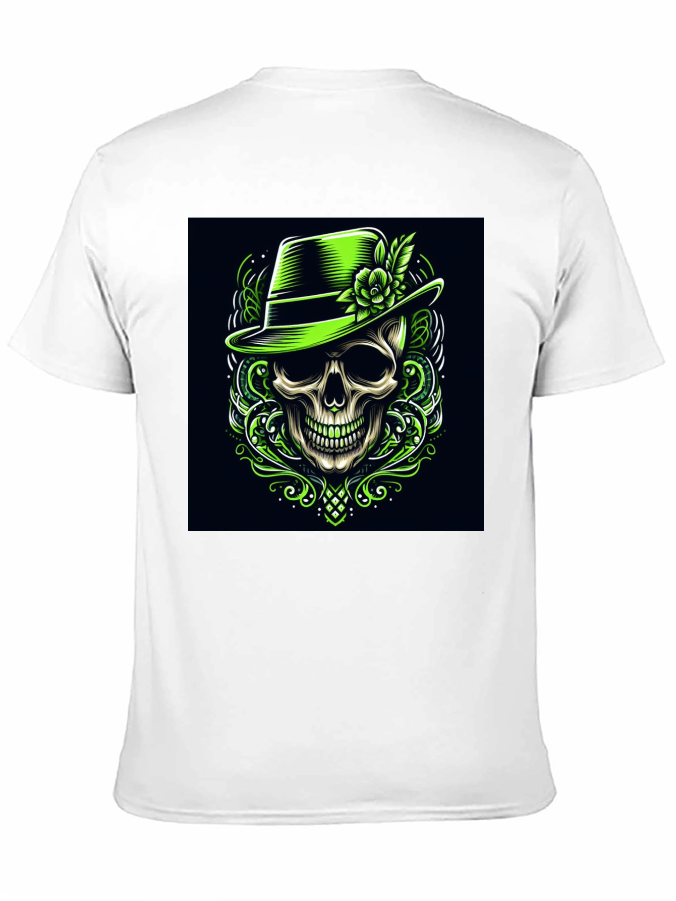 Skull & Hat Graphic Tee - Trendy Design