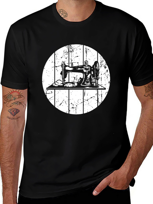 Vintage Sewing Machine Graphic T-Shirt
